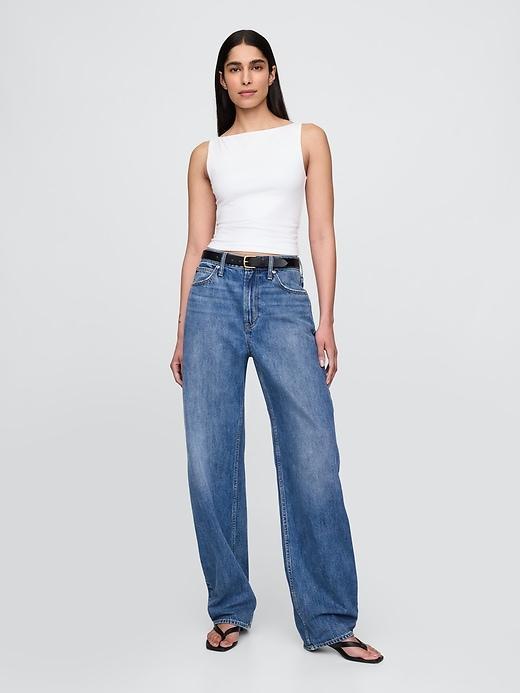 CloseKnit Jersey Boatneck Crop Tank Top Product Image