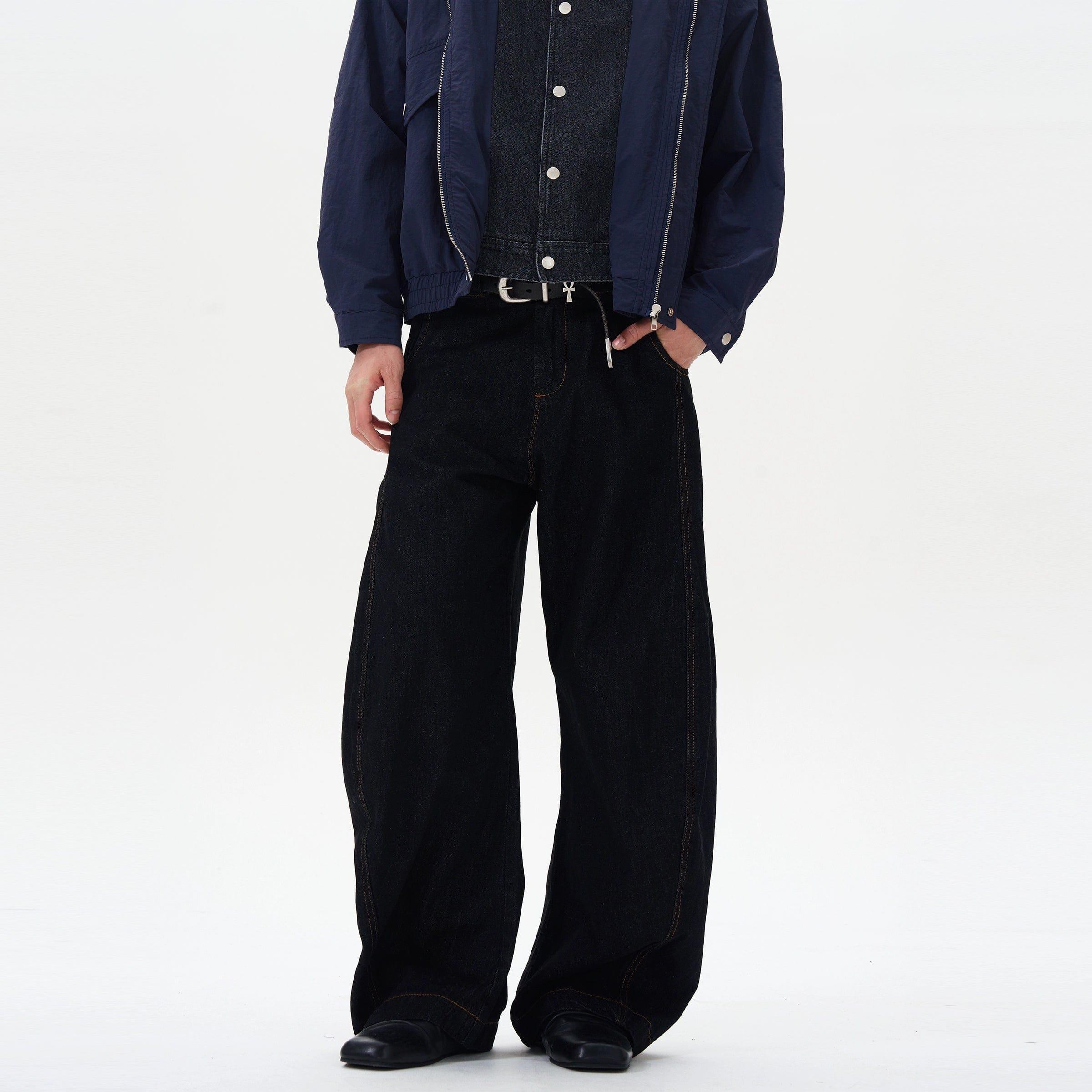 RT No. 12252 BLACK SCIMITAR DENIM JEANS Product Image
