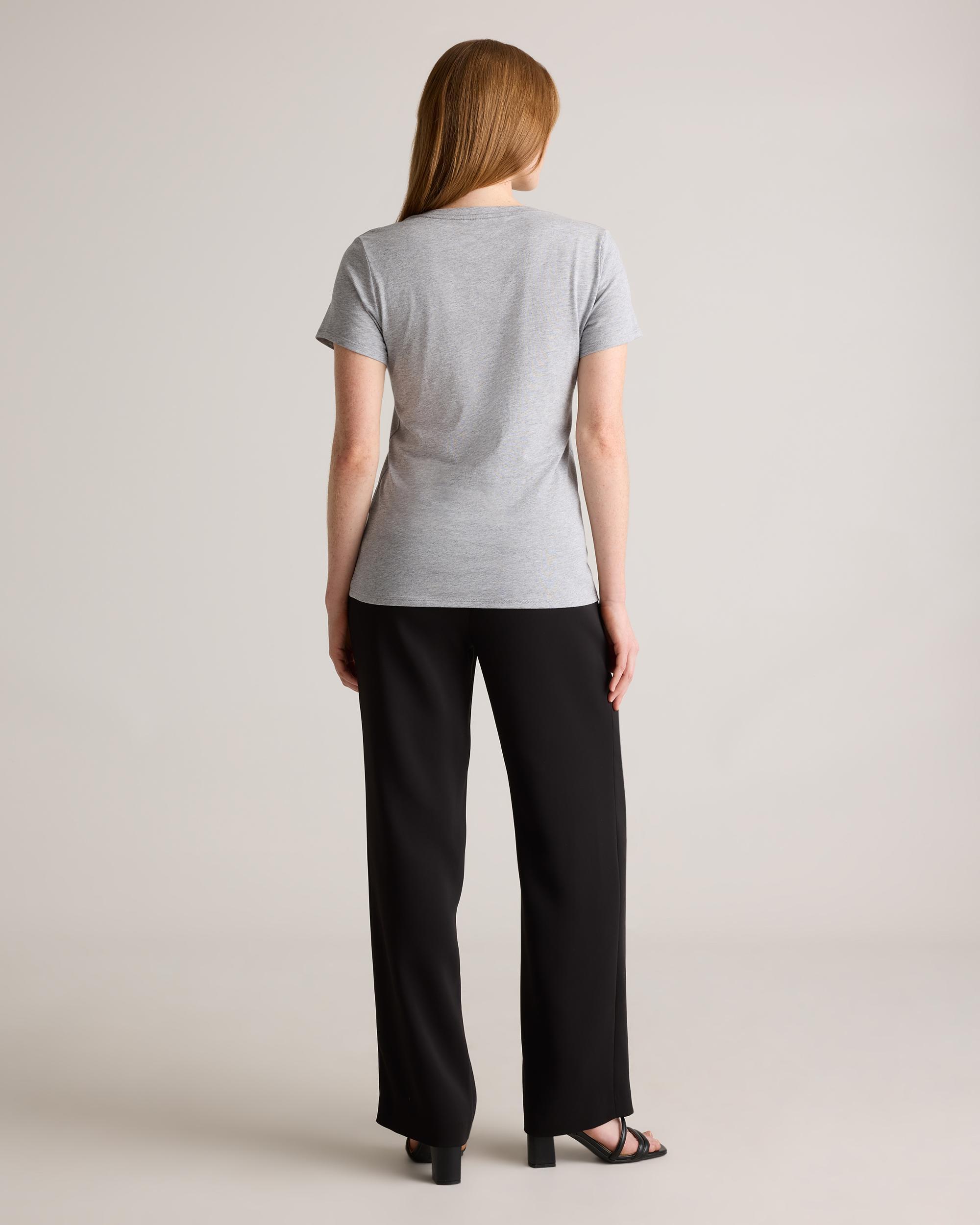 Quince | Women's Cotton Modal V Neck T-Shirt Size XL, Cotton/Modal Product Image