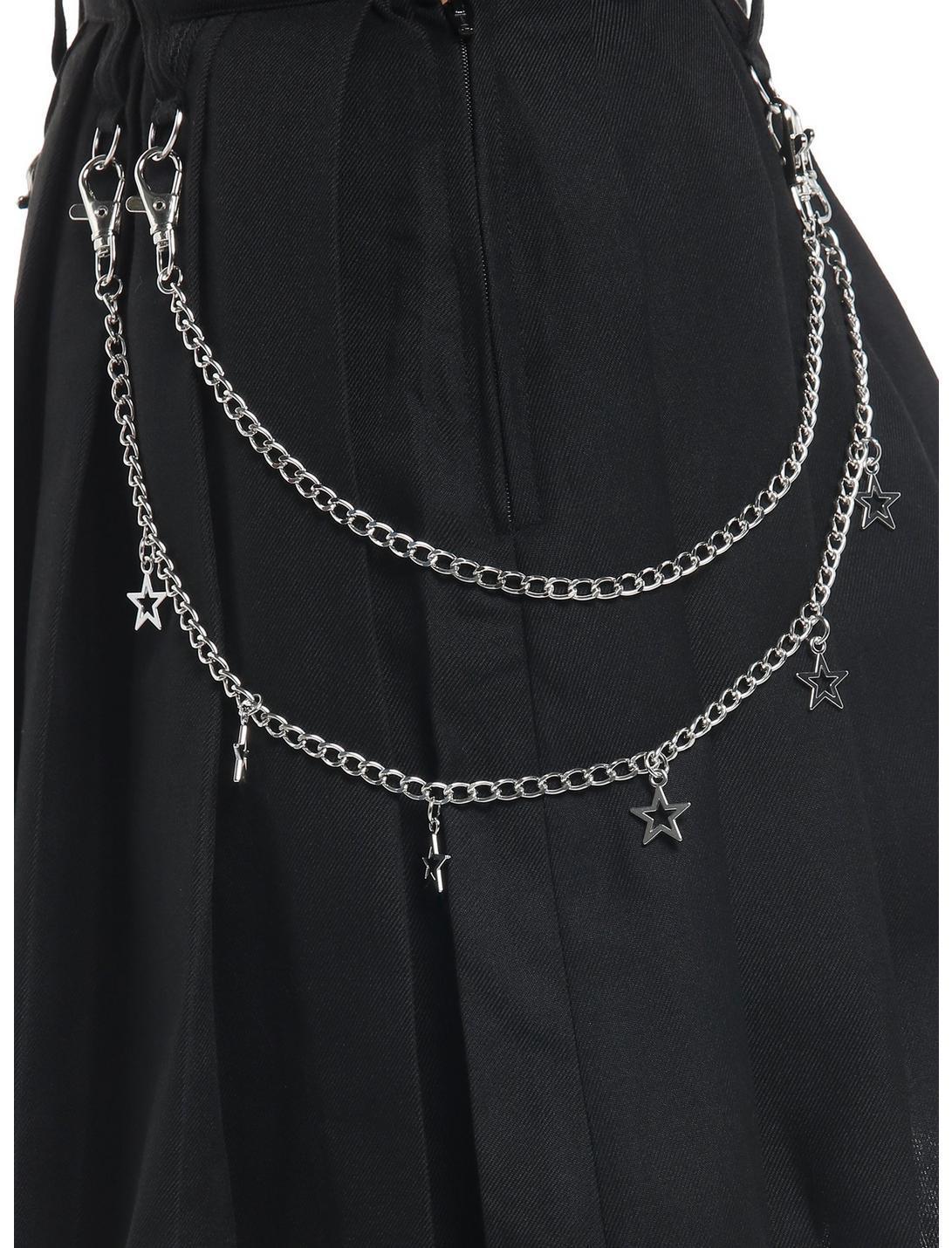 Star Chain Hardware Pleated Skirt Product Image
