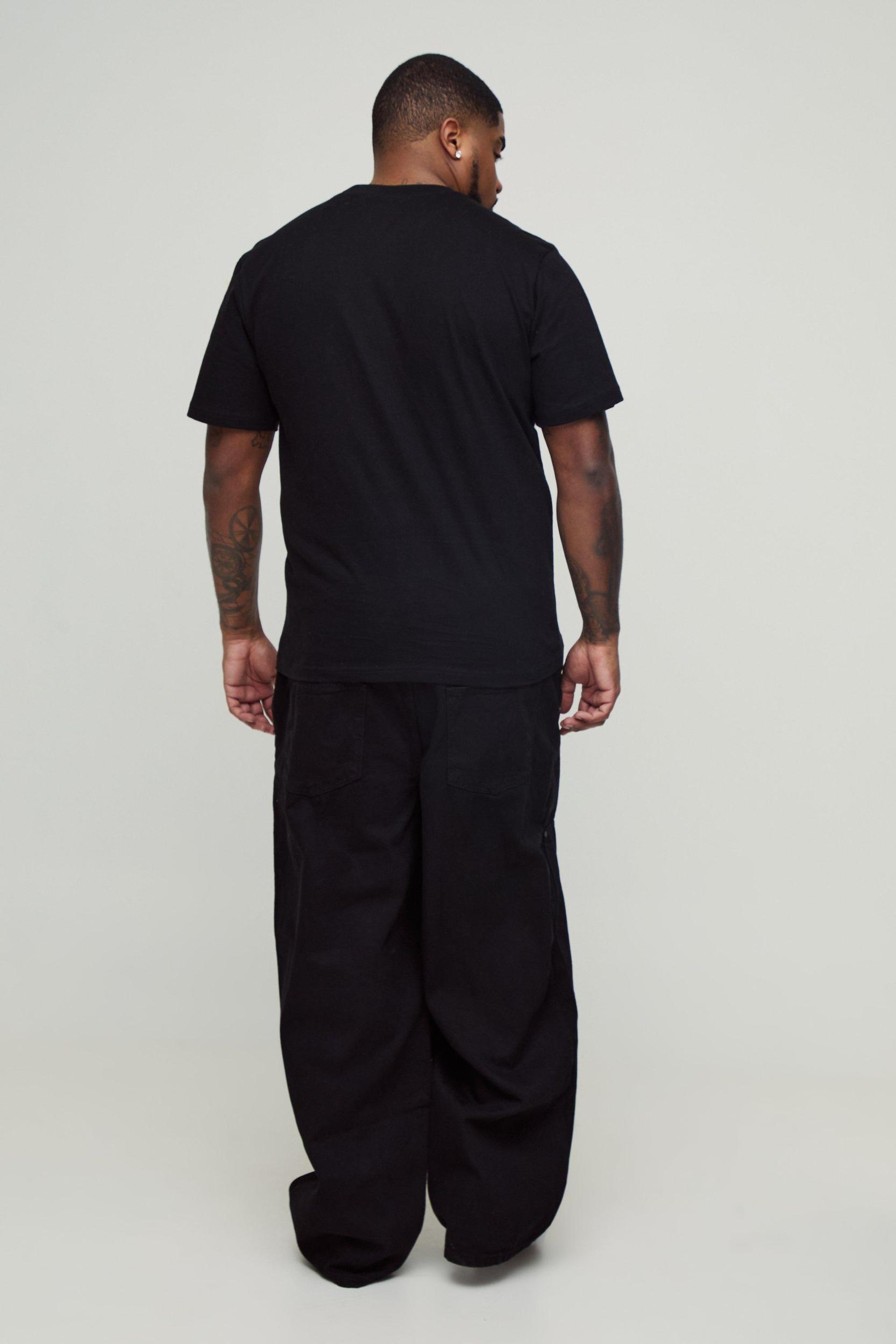 Plus Relaxed Rigid Stitch Detail Carpenter Jeans | boohooMAN USA Product Image