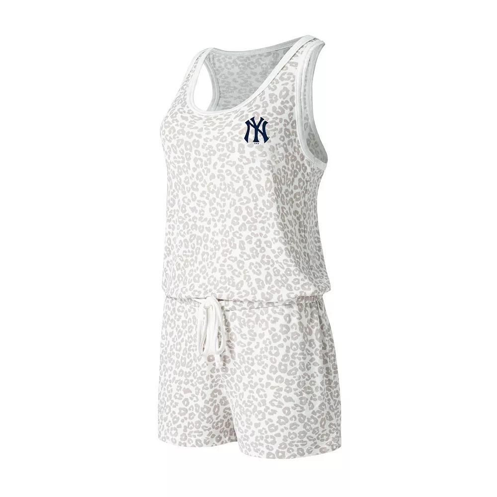 Women's Concepts Sport Cream Atlanta Braves Montana Hacci Knit Romper, Size: Small, Beige Product Image