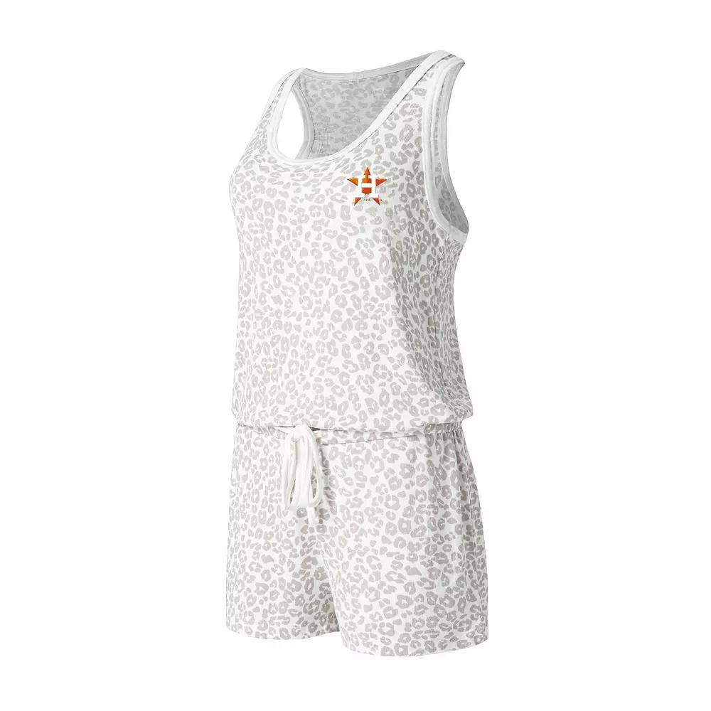 Women's Concepts Sport Cream Houston Astros Montana Hacci Knit Romper, Size: Medium, Beige Product Image