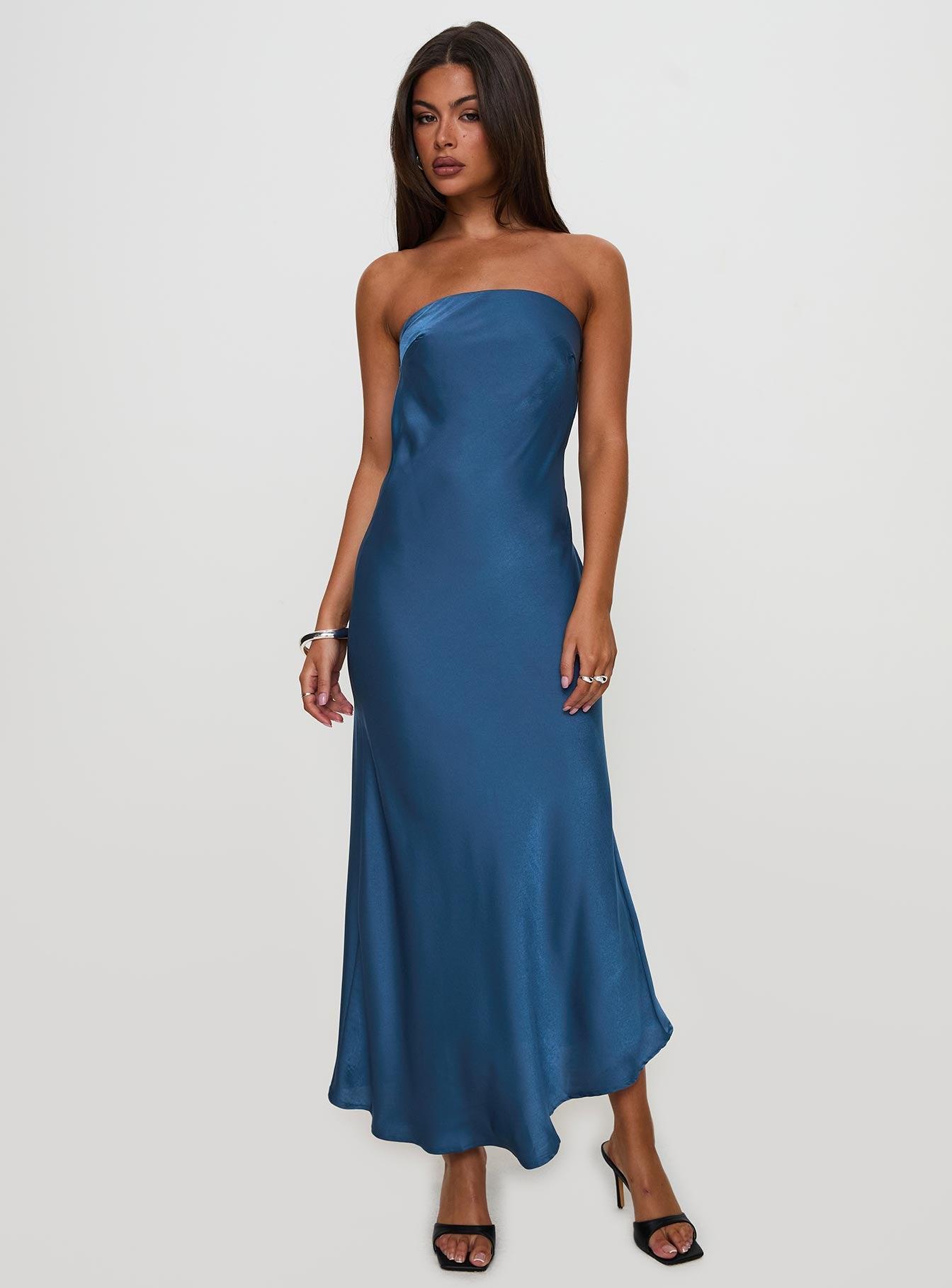 Haley Maxi Dress Mid Blue Product Image