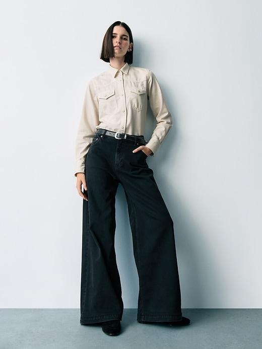 High Rise Stride Wide-Leg Jeans Product Image