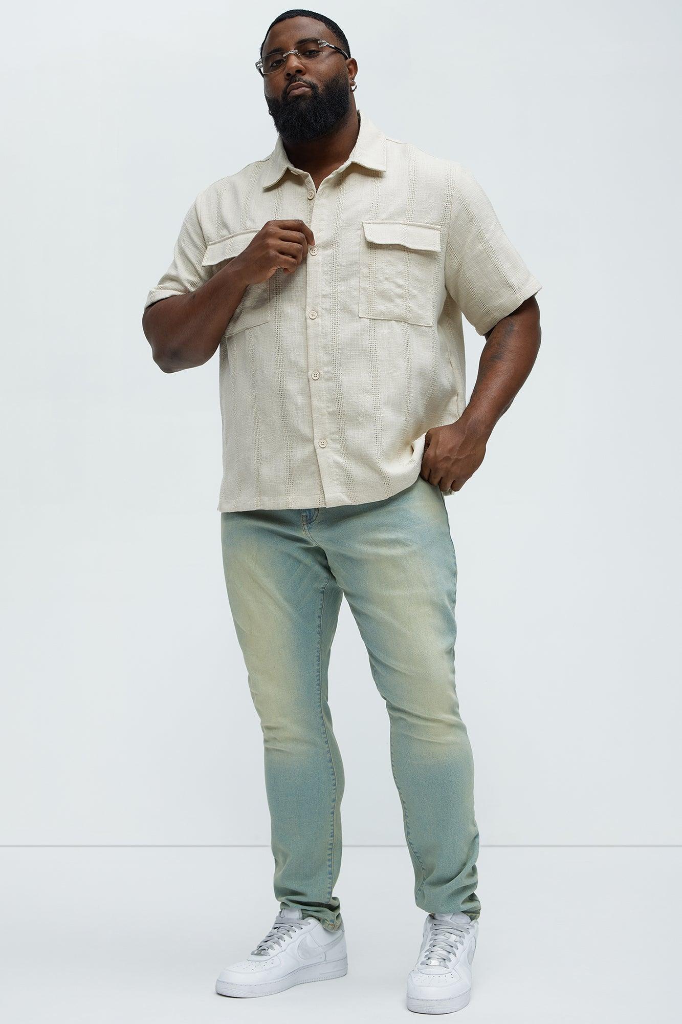 Soho Vintage Stacked Skinny Jeans - Vintage Blue Wash Product Image