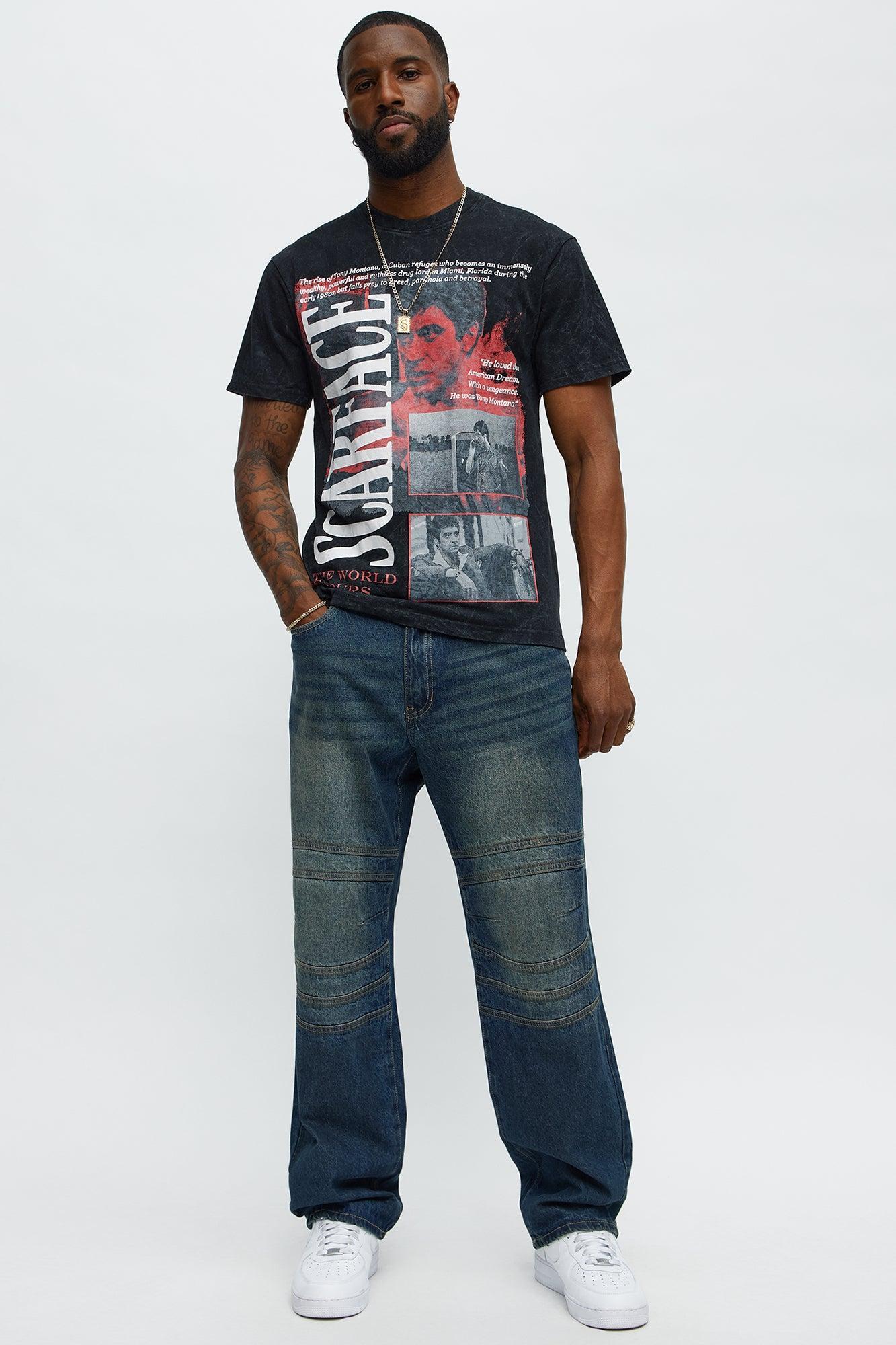 Scarface The World Is Yours Oversized Short Sleeve Tee - Black Product Image
