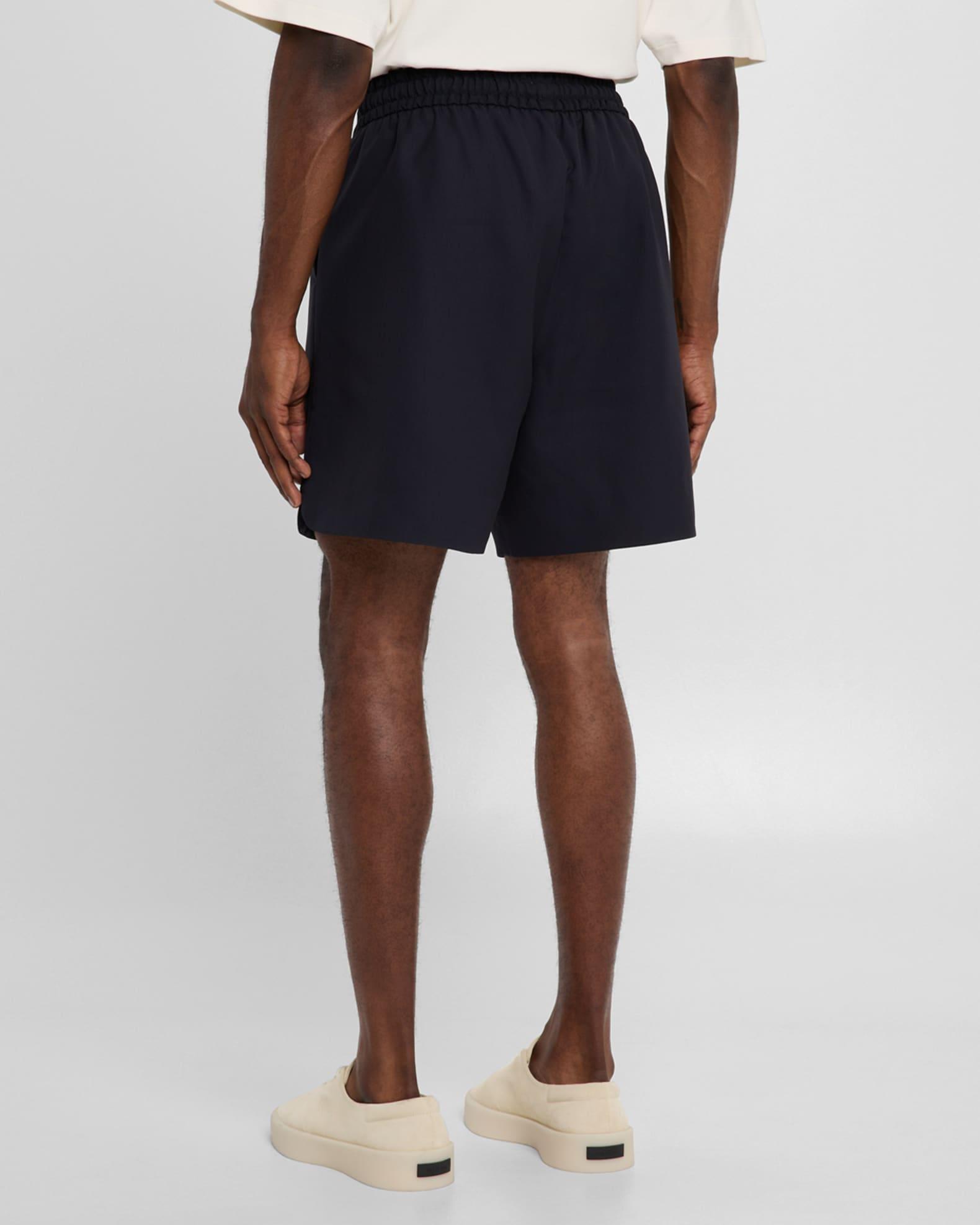 Men's Contrast-Drawstring Wool Shorts Product Image
