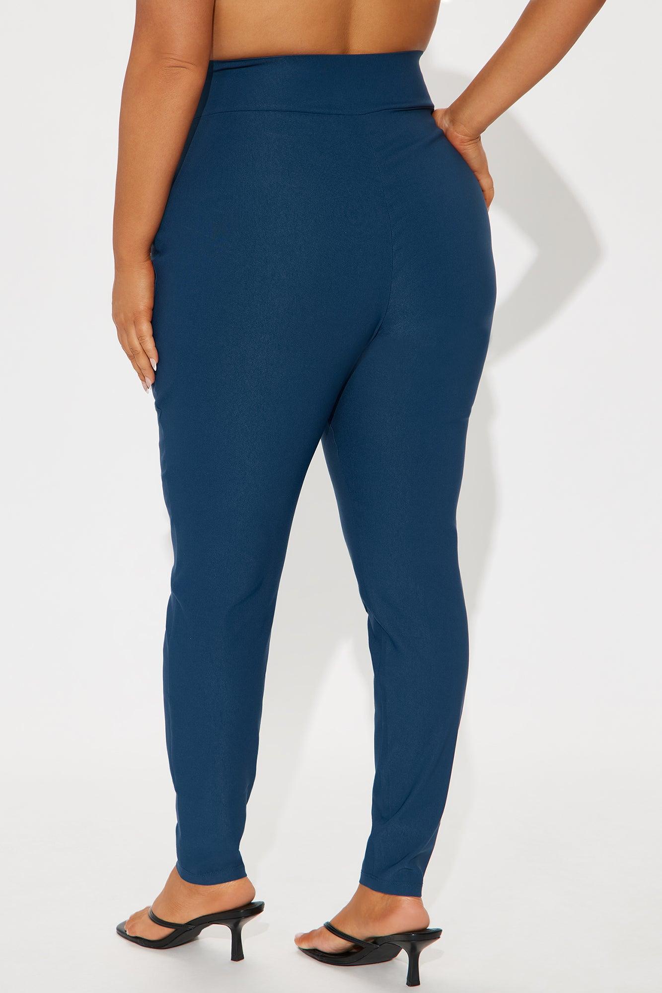 Venetian High Rise Pants - Teal Product Image