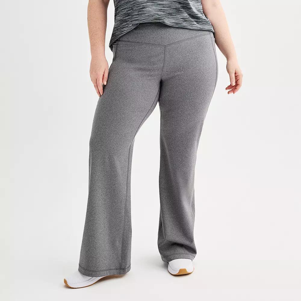 Plus Size Tek Gear® Ultrastretch Flare Leg Pants, Women's, Size: 4XL, Grey Product Image
