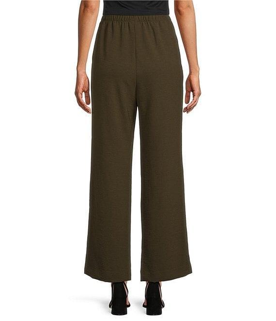IC Collection Crinkle Woven Elastic Waist Wide Leg Pull-On Pants Product Image