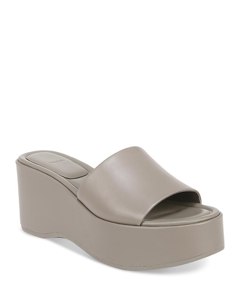 Vince Womens Polina Leather Platform Slide Sandals Product Image