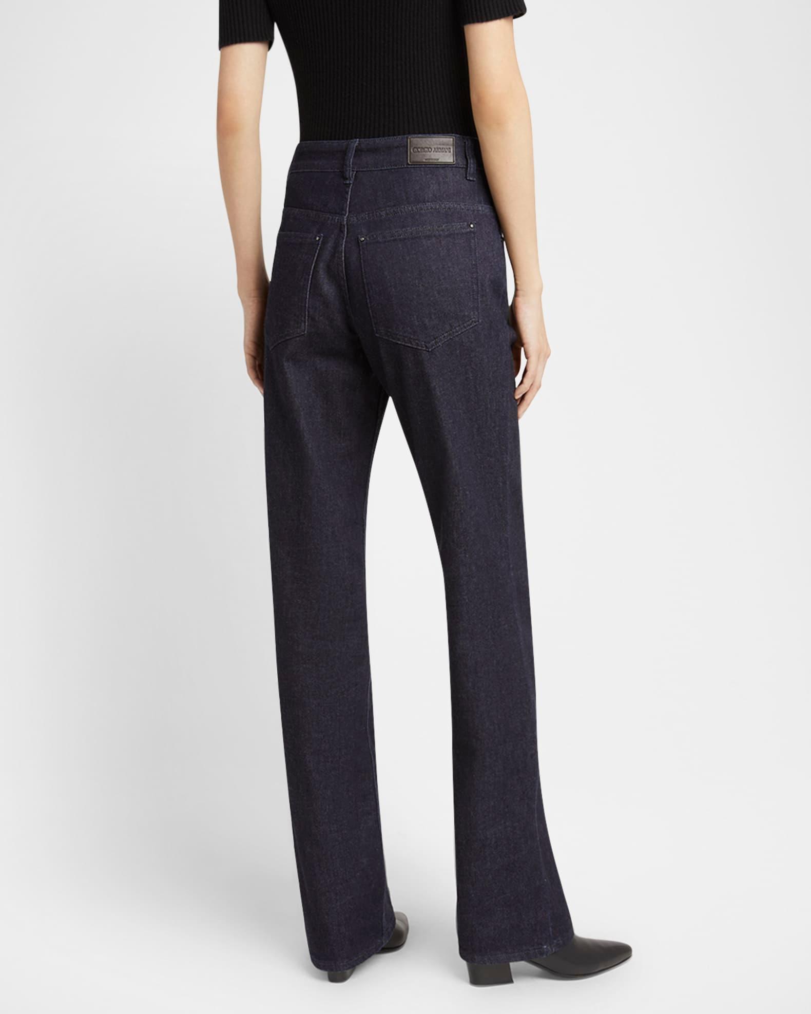 Cotton-Cashmere Denim Straight-Leg Trousers Product Image