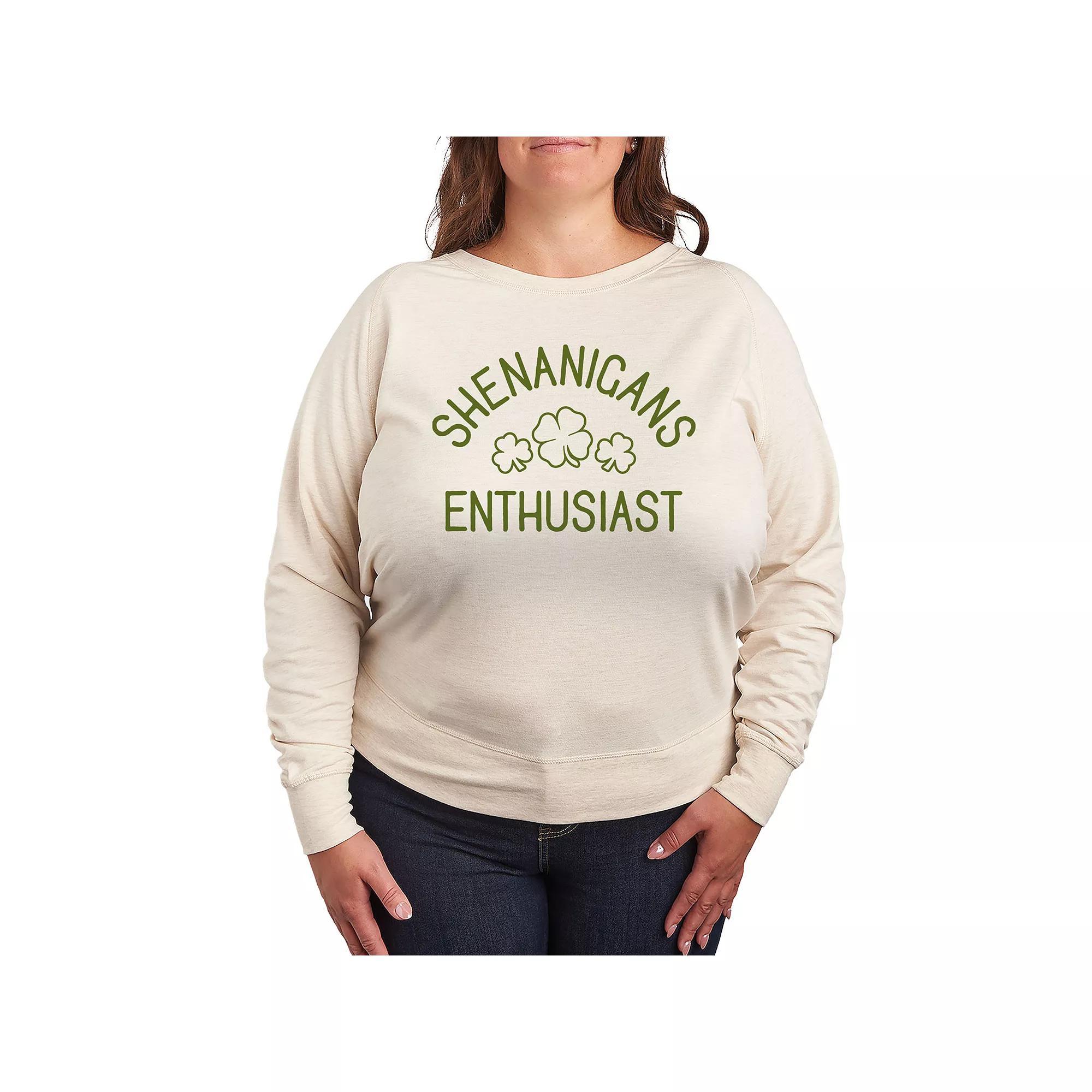 Womens Peanuts Snoopy Wreath French Terry Long Sleeve Tee Product Image