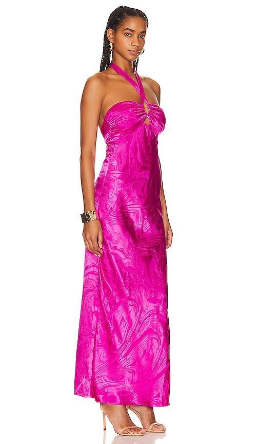 Womens Toula Marbled Satin Floor-Length Dress Product Image