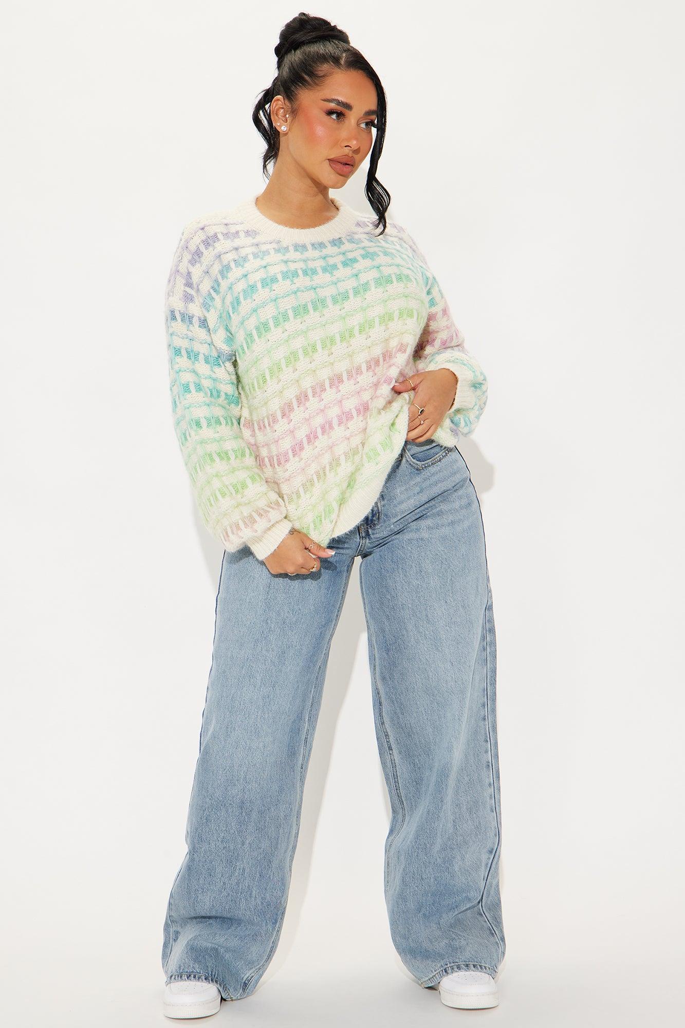 Rainbow Road Sweater - Multi Color Product Image