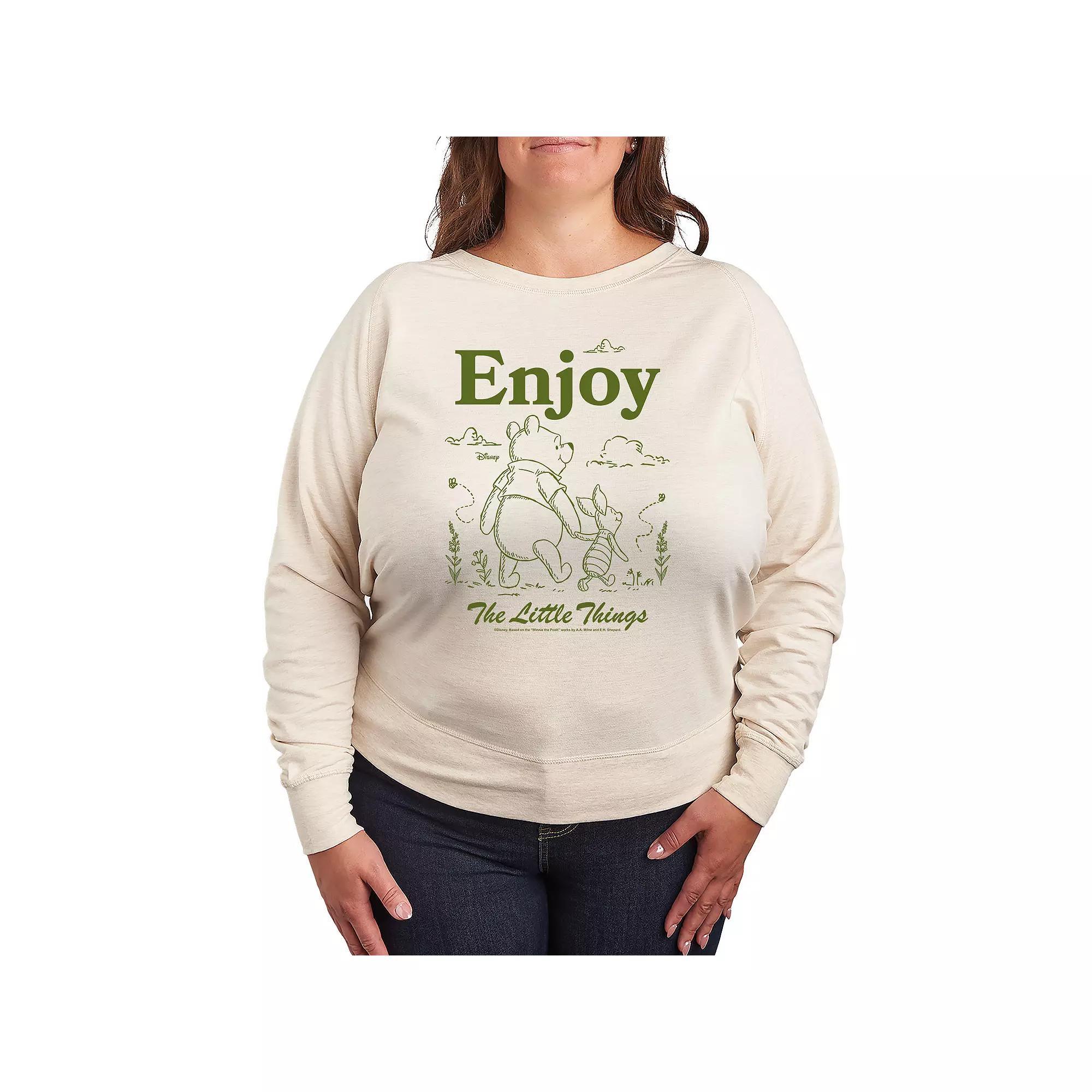 Plus Size Purranormal Cativity French Terry Long Sleeve Tee, Women's, Size: 1XL, Beige Product Image