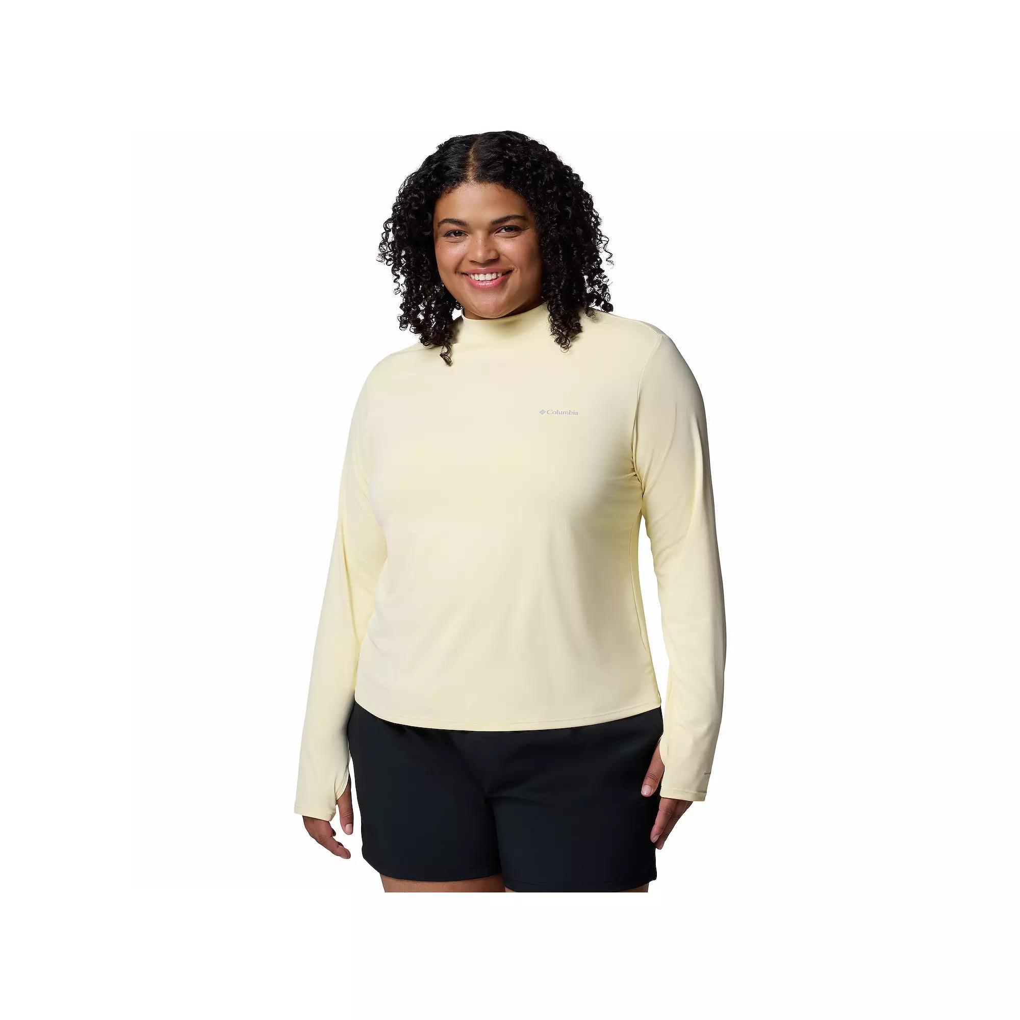 Women's Columbia Chill River Long Sleeve Mock Neck Top, Size: 3XL, Yellow Wash Product Image