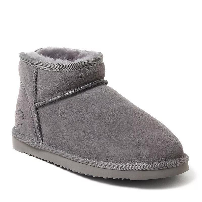 Fireside by Dearfoams Riverland Women's Shearling Micro Ankle Boot Slippers, Size: 9, Brown Product Image