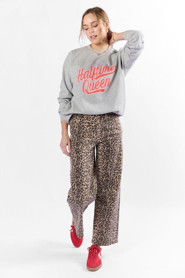 Halftime Queen Light Grey Graphic Sweatshirt Product Image