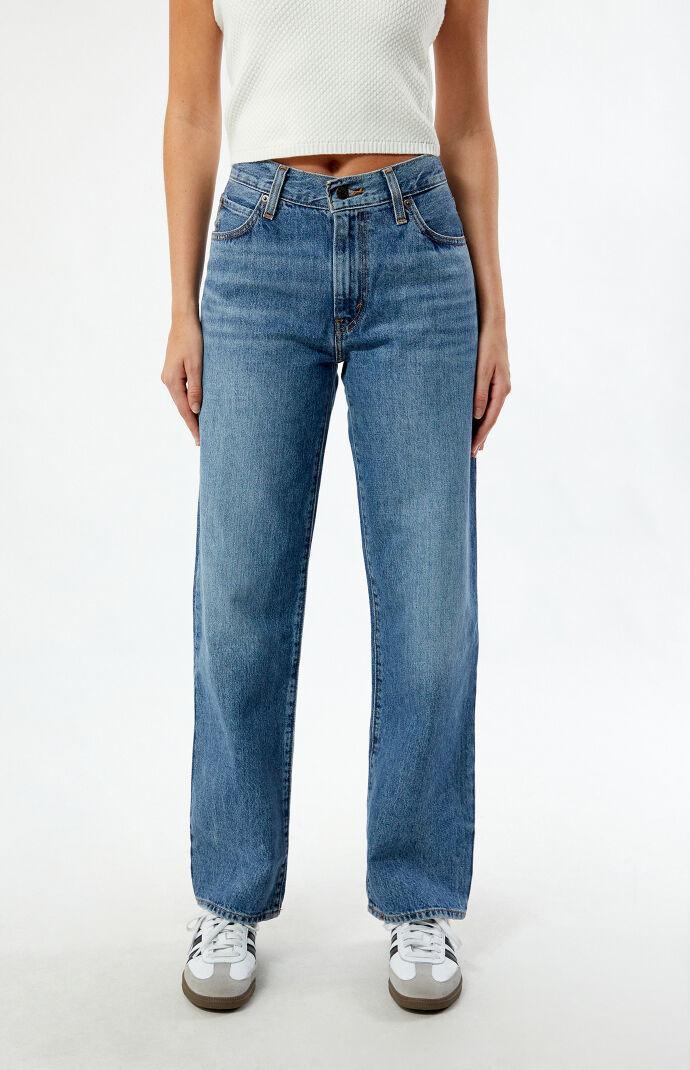 Levi's® Women's Mid-Rise '94 Baggy Jeans - Granite State 31: Cotton Denim, Standard Fit, Straight Leg Product Image