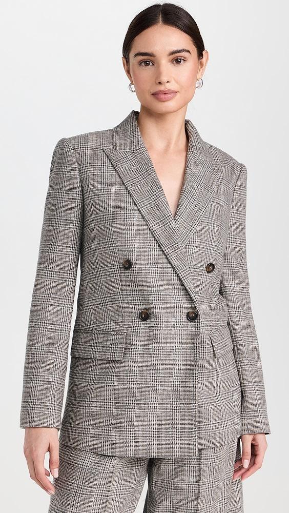 Vince Plaid Double Breasted Blazer | Shopbop Product Image