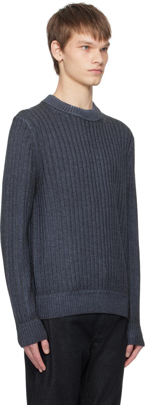 HUGO BOSS Navy Flag Sweater In Dark Blue 404 Product Image