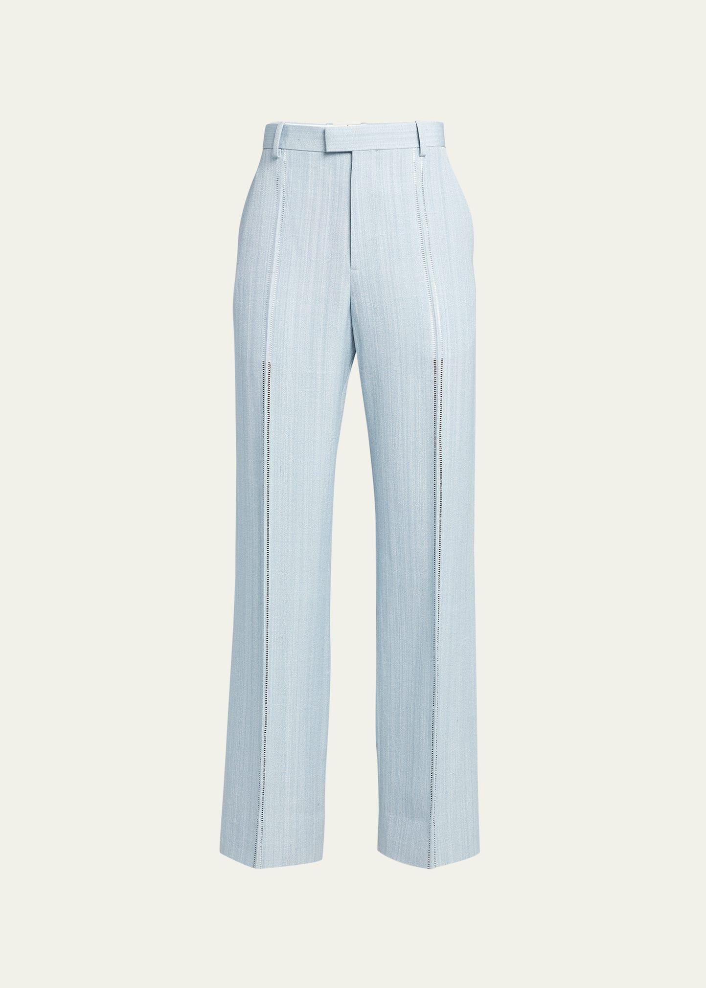 Mens Grainy Open Stitch Trousers Product Image