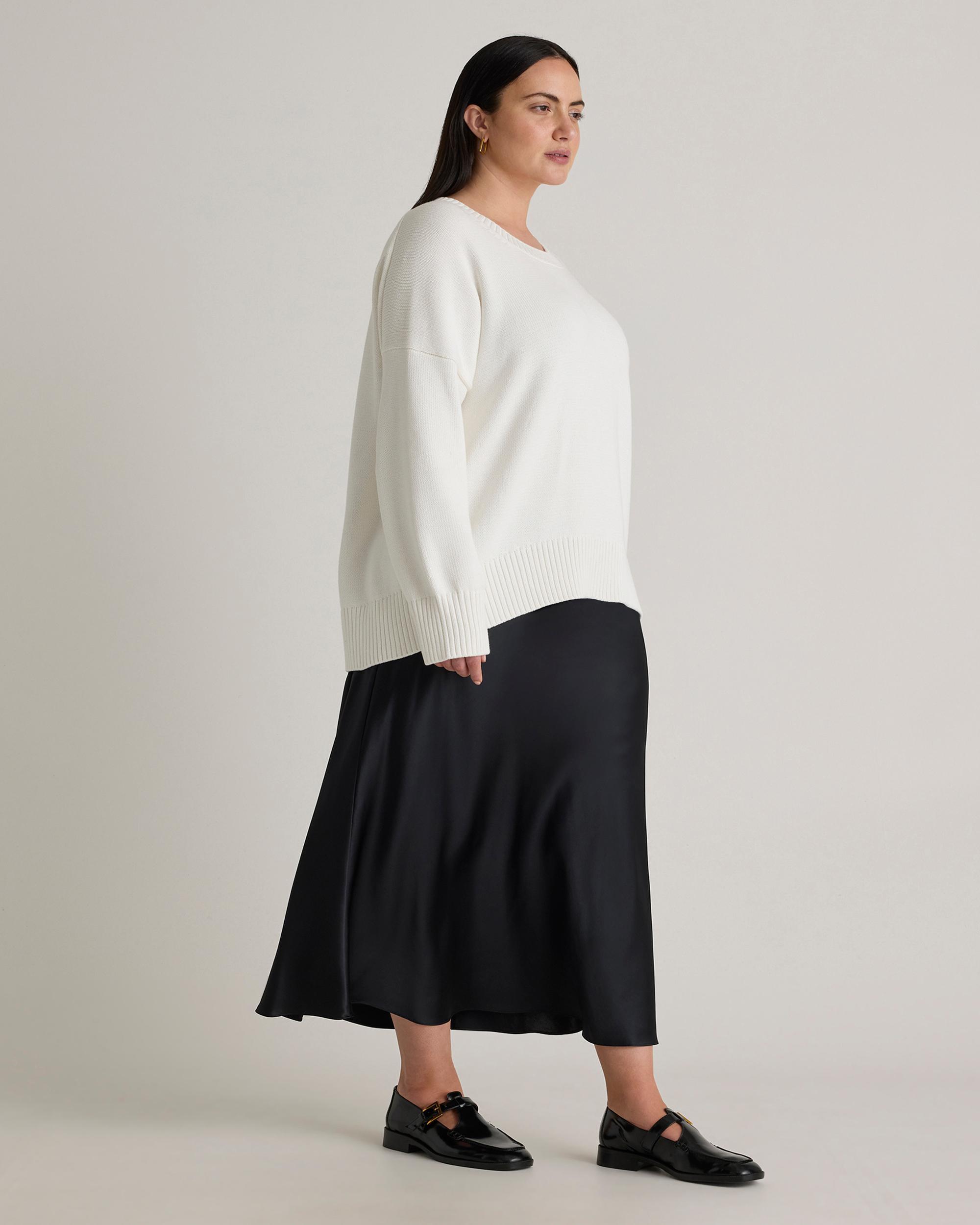 Quince | Women's Boyfriend Crew Sweater Organic Cotton Product Image