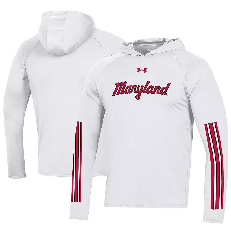 Mens Under Armour Maryland Terrapins Throwback Tech Long Sleeve Hoodie T-Shirt Product Image