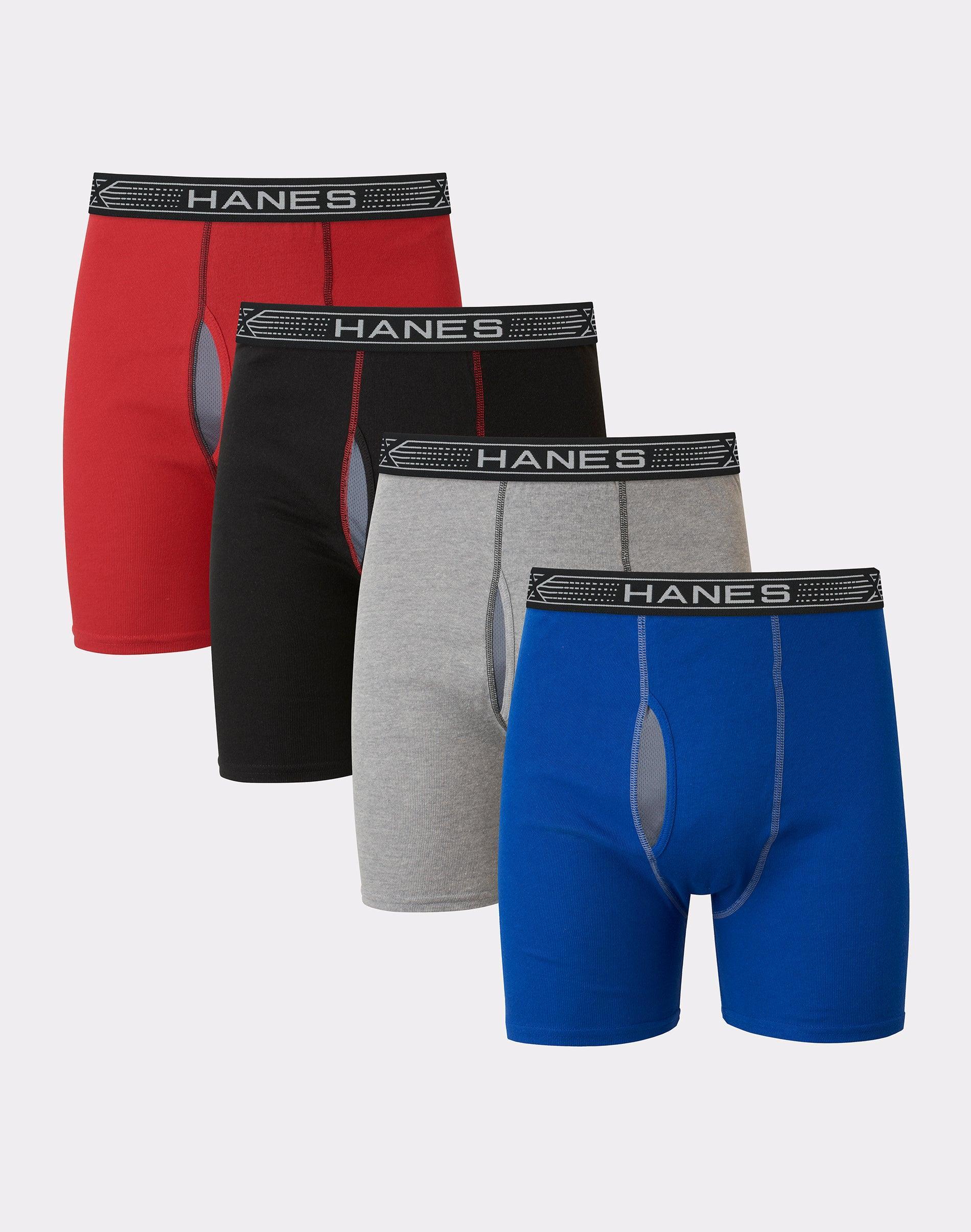 Hanes Ultimate Mens Performance Boxer Brief Underwear, X-Temp, Assorted 4-Pack 2XL Product Image