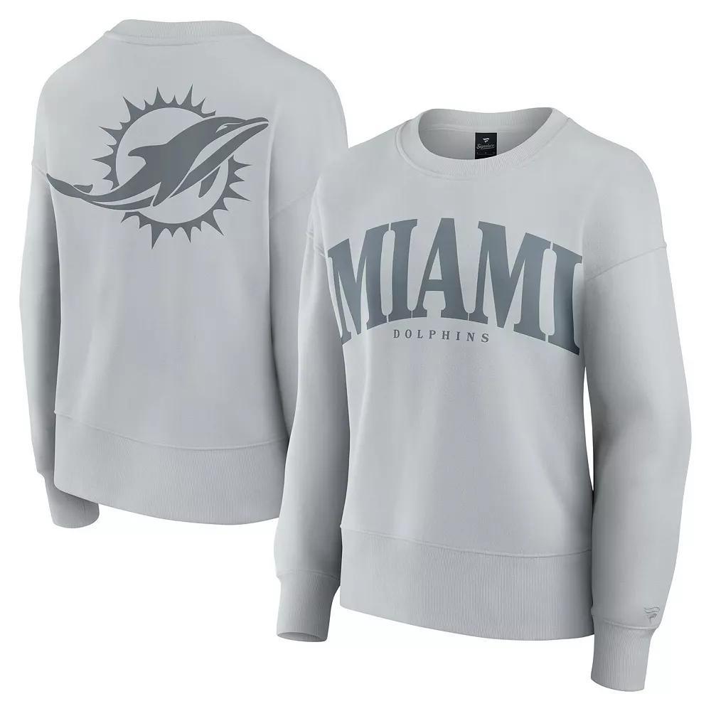 Women's Fanatics  Gray Miami Dolphins Elements Pullover Sweatshirt, Size: XS, Grey Product Image