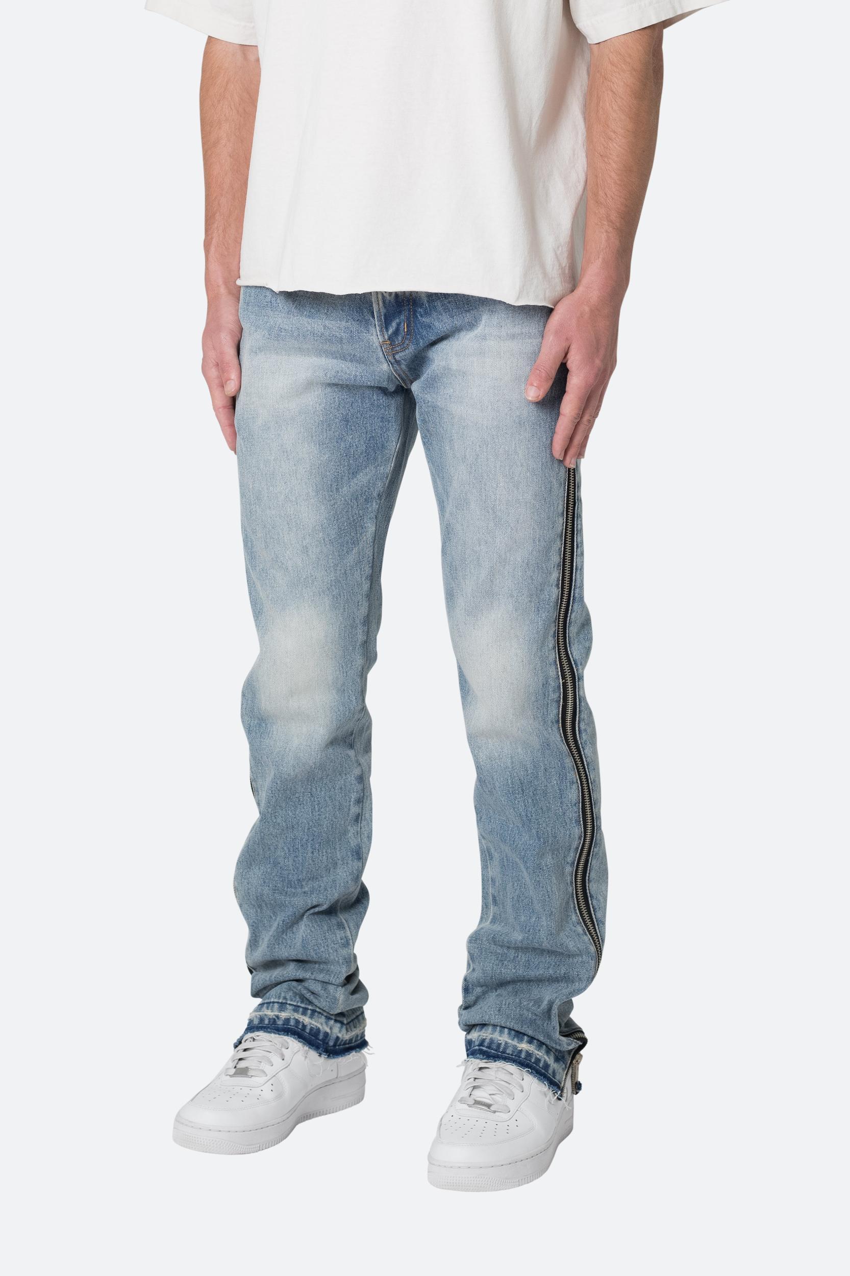 D558 Straight Stripe Denim - Blue Product Image