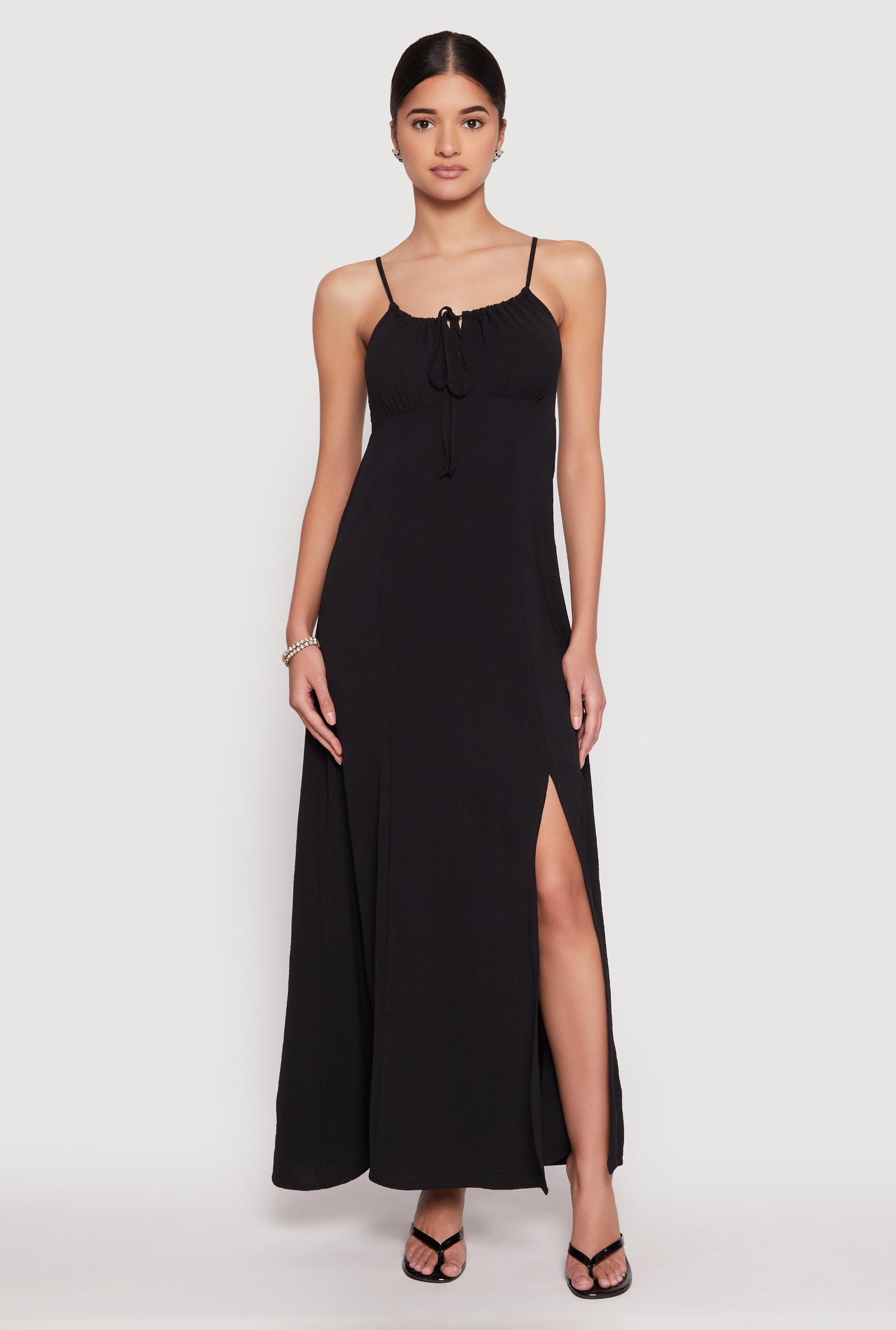 Womens Airy Side Slit Maxi Dress Product Image