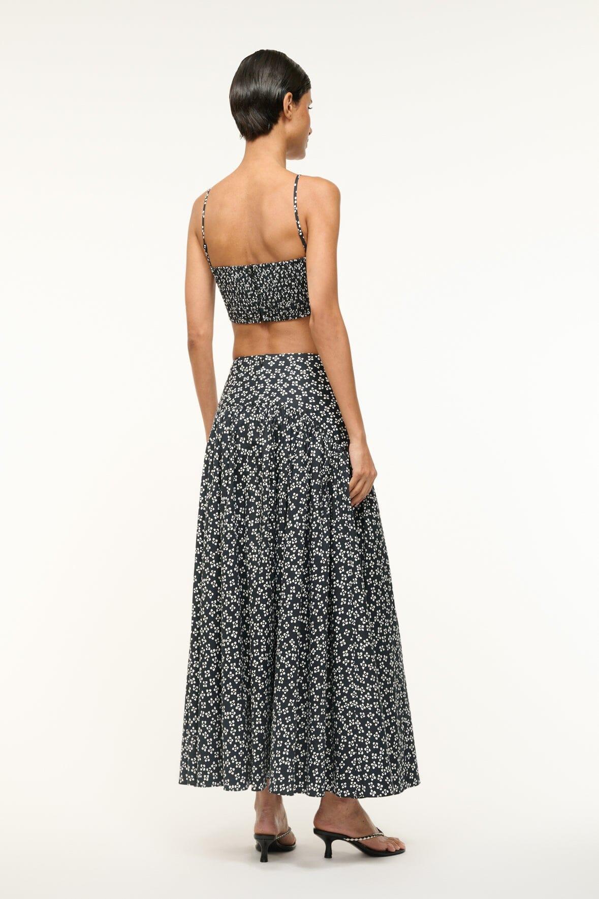 PROCIDA SKIRT | BLACK WOODBLOCK FLORAL Product Image