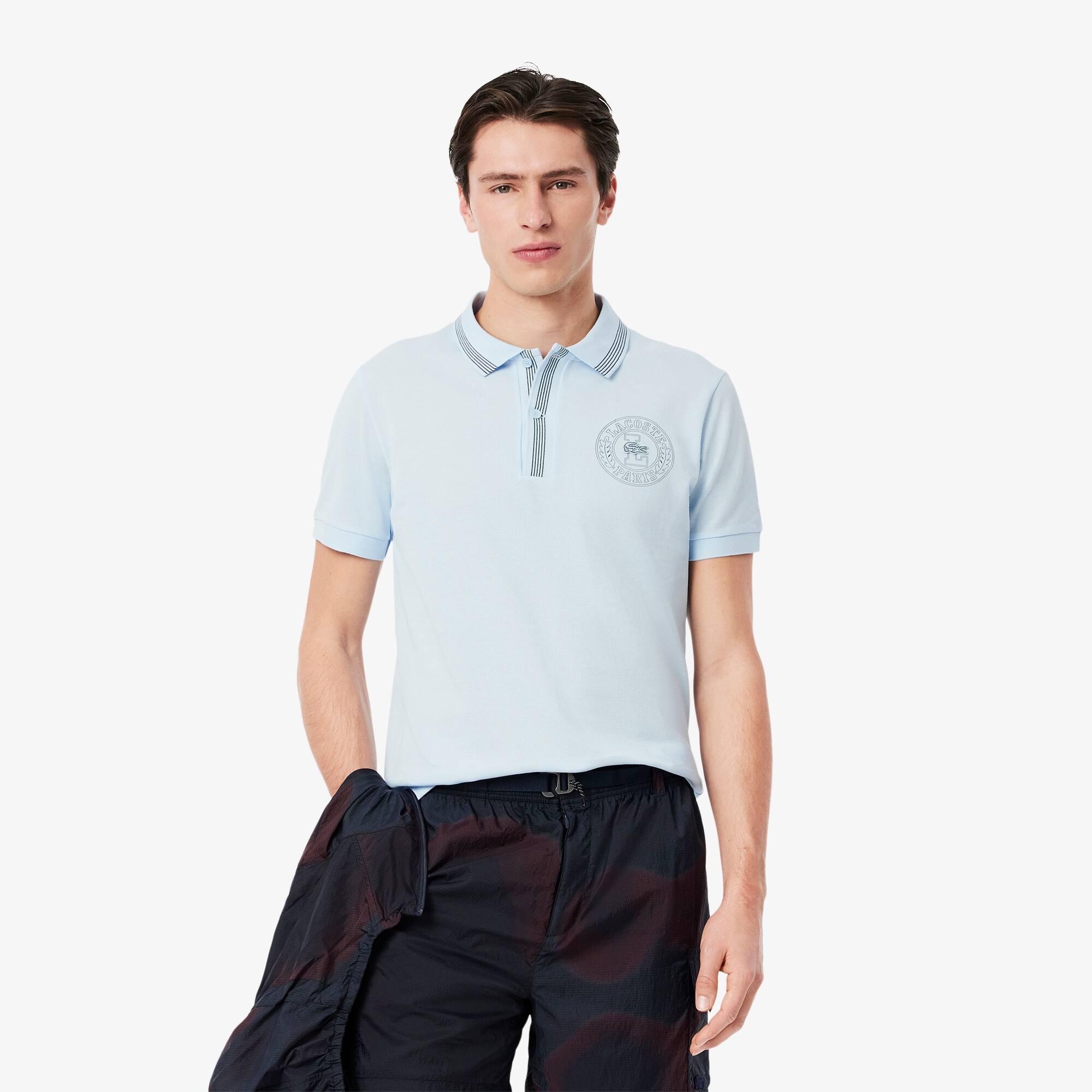 Regular Fit L.12.12 Badge Print Polo Shirt Product Image