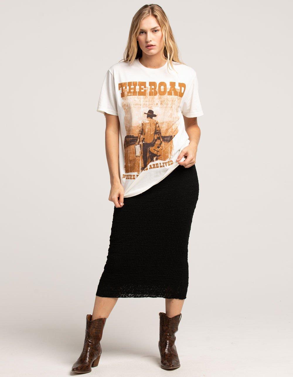 WEST OF MELROSE Cowboy Womens Boyfriend Tee Product Image