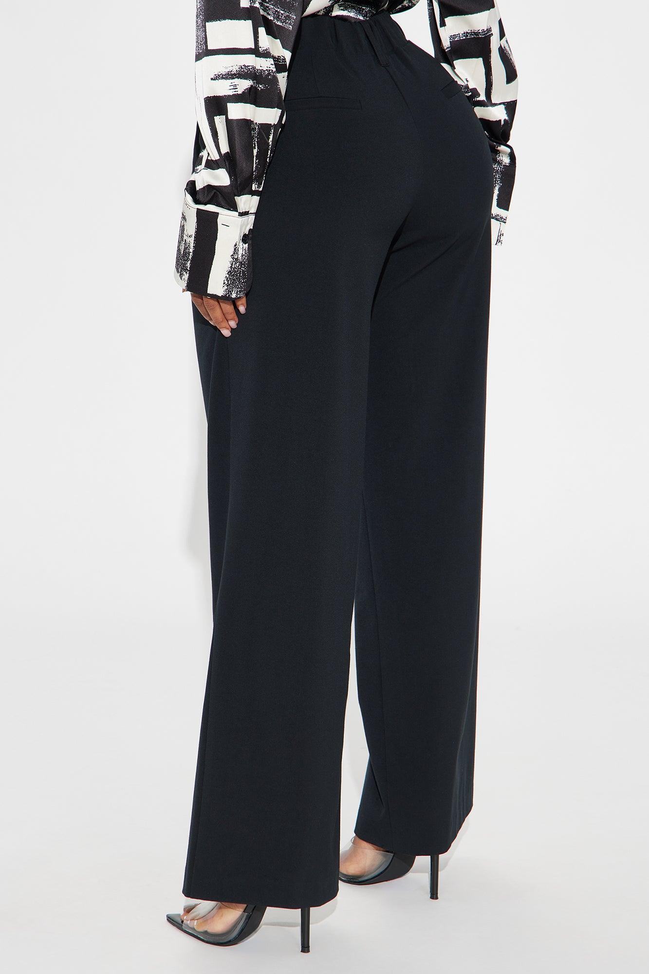 Sarah Wide Leg Trouser - Black Product Image