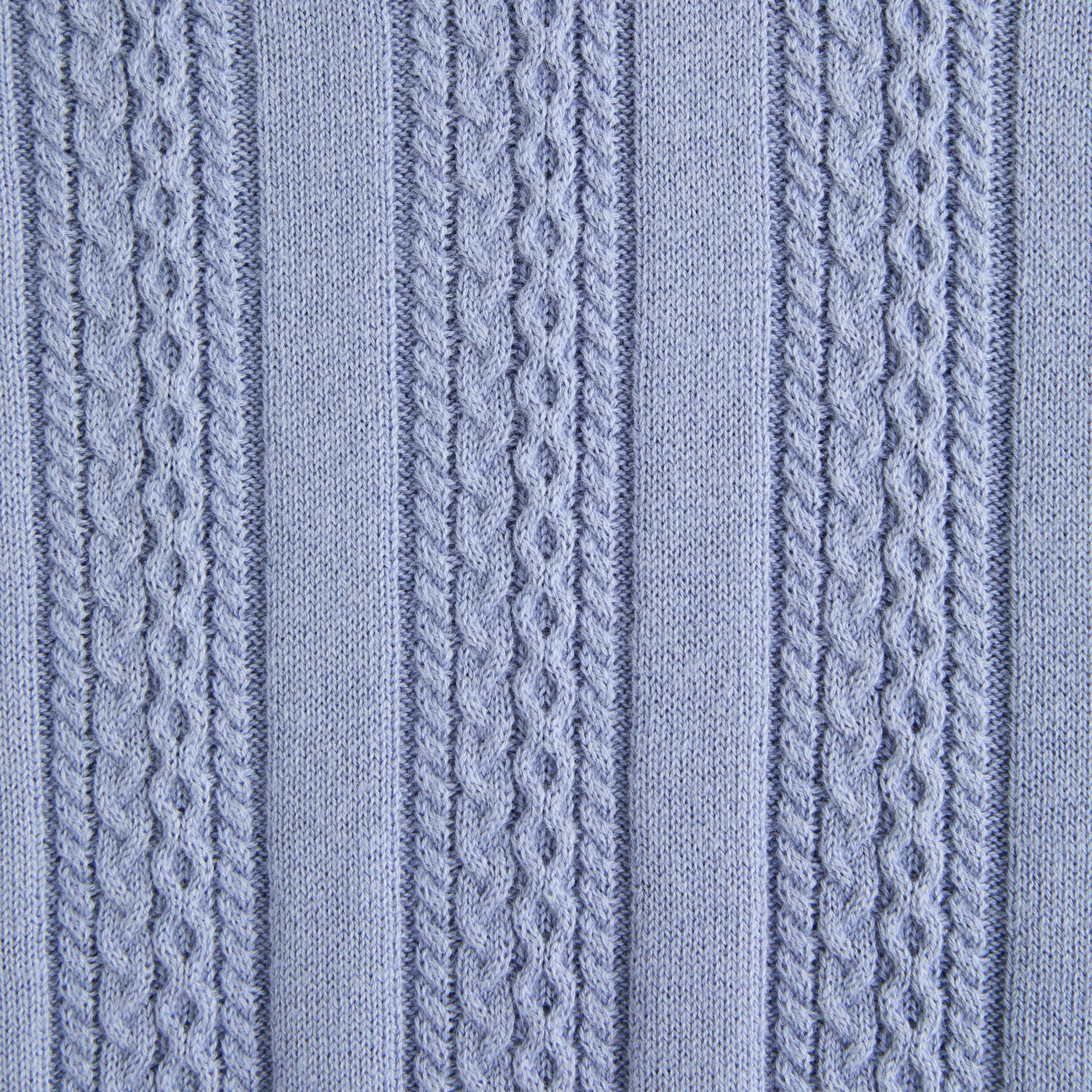 Cable Stitch Johnny Collar Sweater Polo Product Image