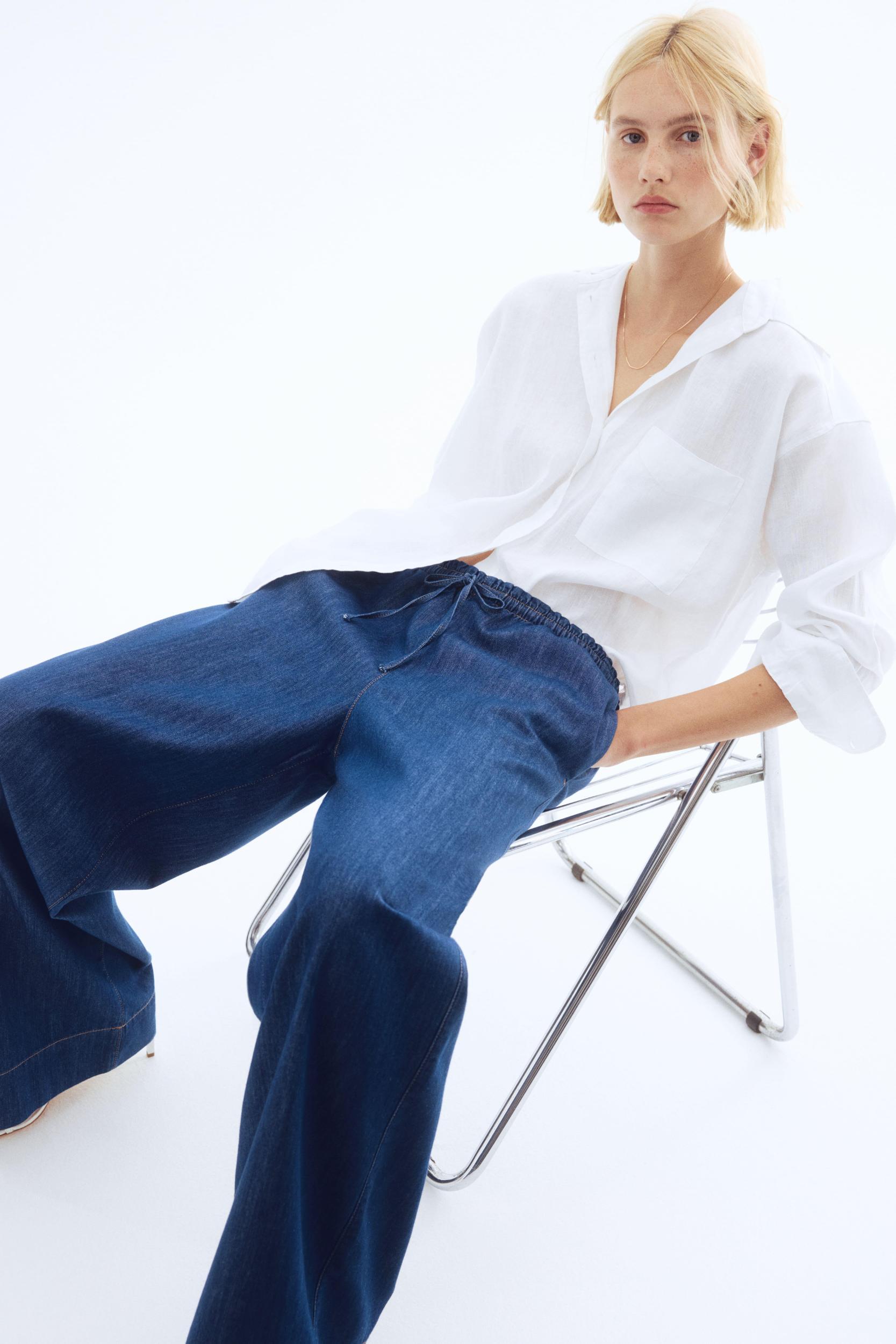 Denim Pull-on Pants Product Image