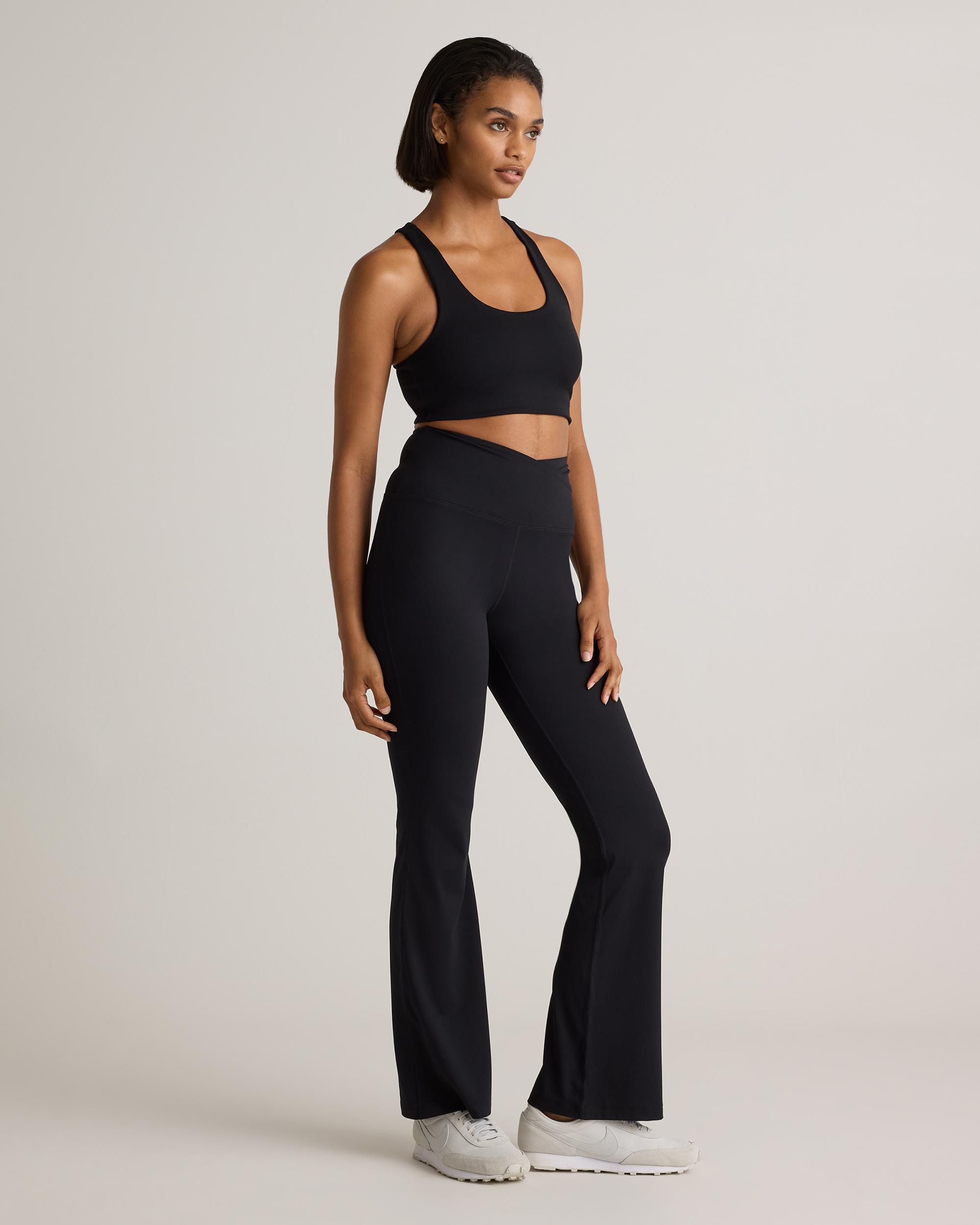 Quince | Women's Ultra-Form High-Rise Crossover Flared Pants Size XS, Nylon/Spandex Product Image