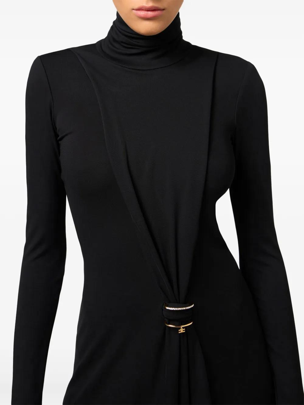 rhinestone-embellished draped dress Product Image