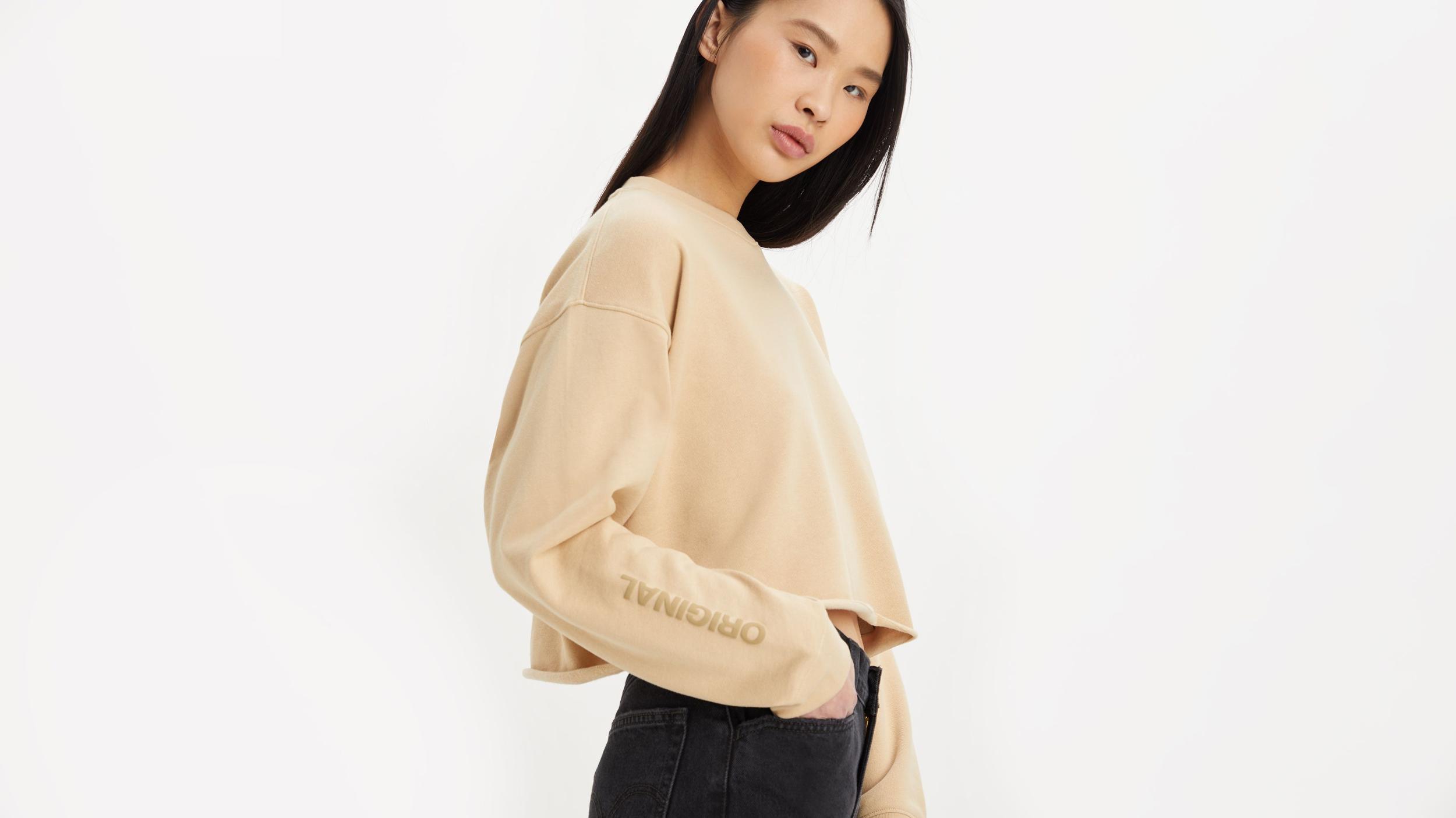 Graphic Carla Raw Cut Crewneck Sweatshirt Product Image