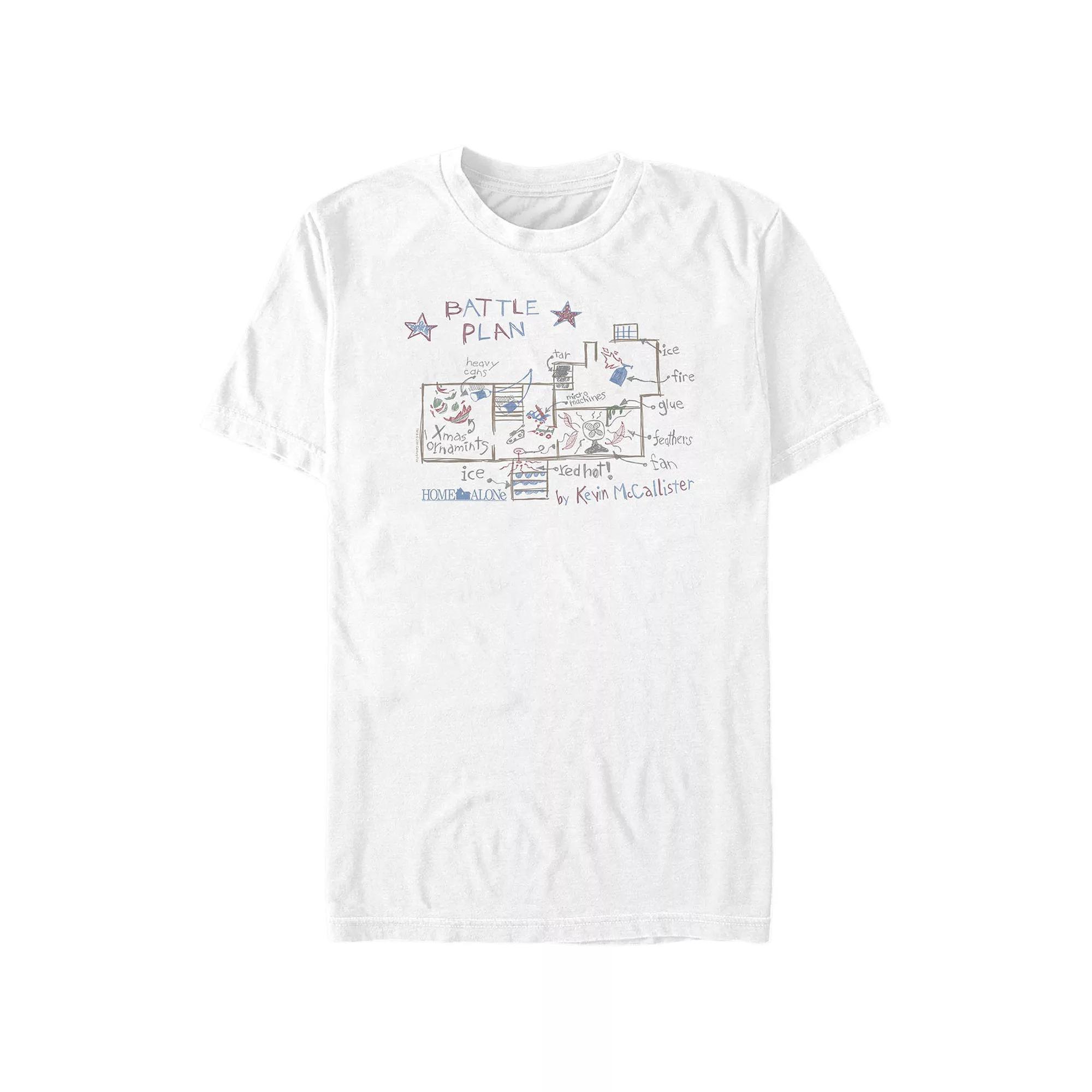 Big & Tall Home Alone Kevin's Battle Plan Graphic Tee, Men's, Size: XXL Tall, White Product Image