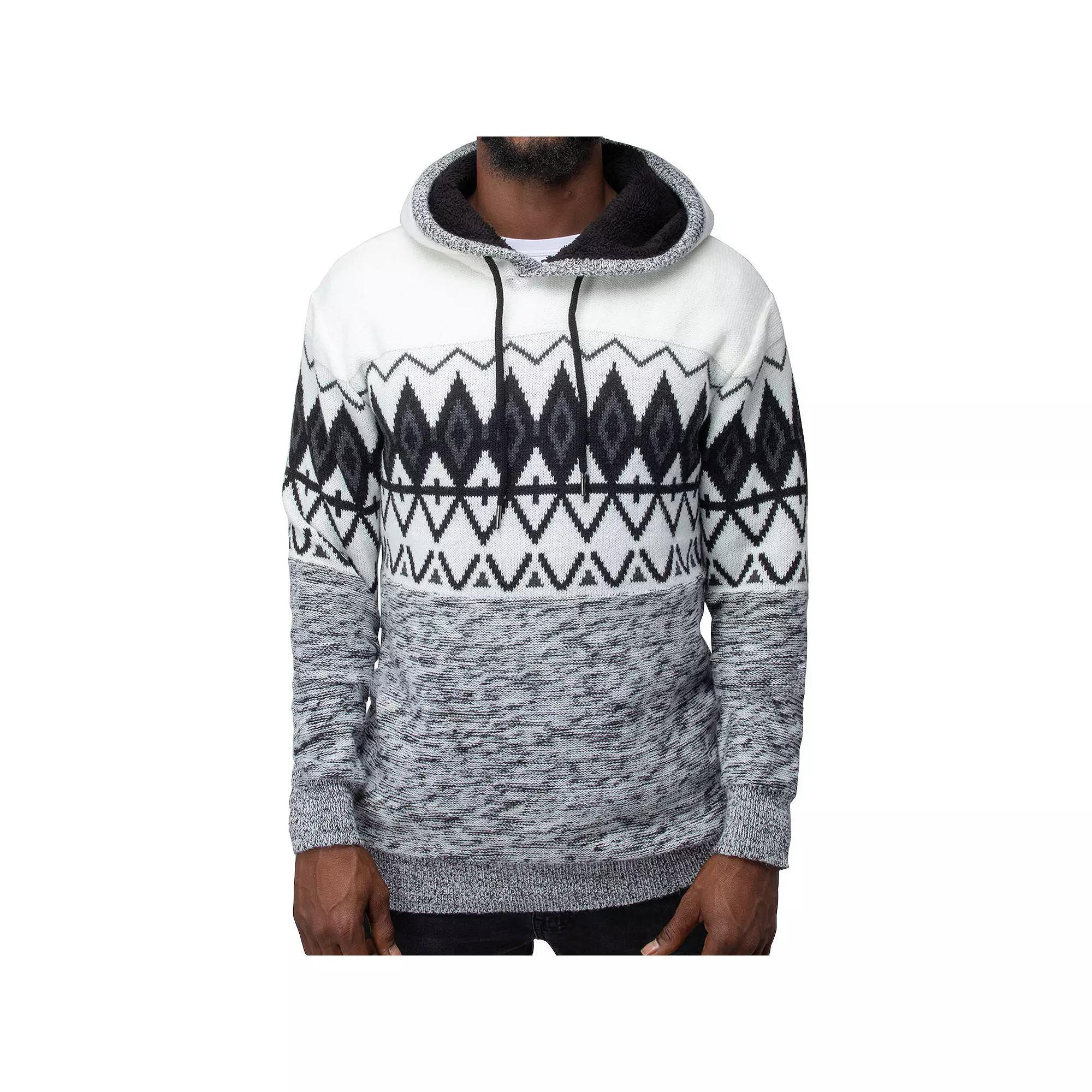 Men's Xray Colorblock Hooded Sweater, Size: 3XL, Black Product Image