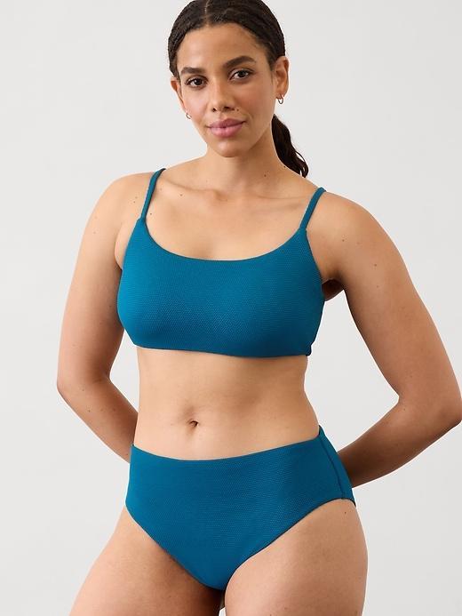 High Waist Pique Swim Bottom Product Image