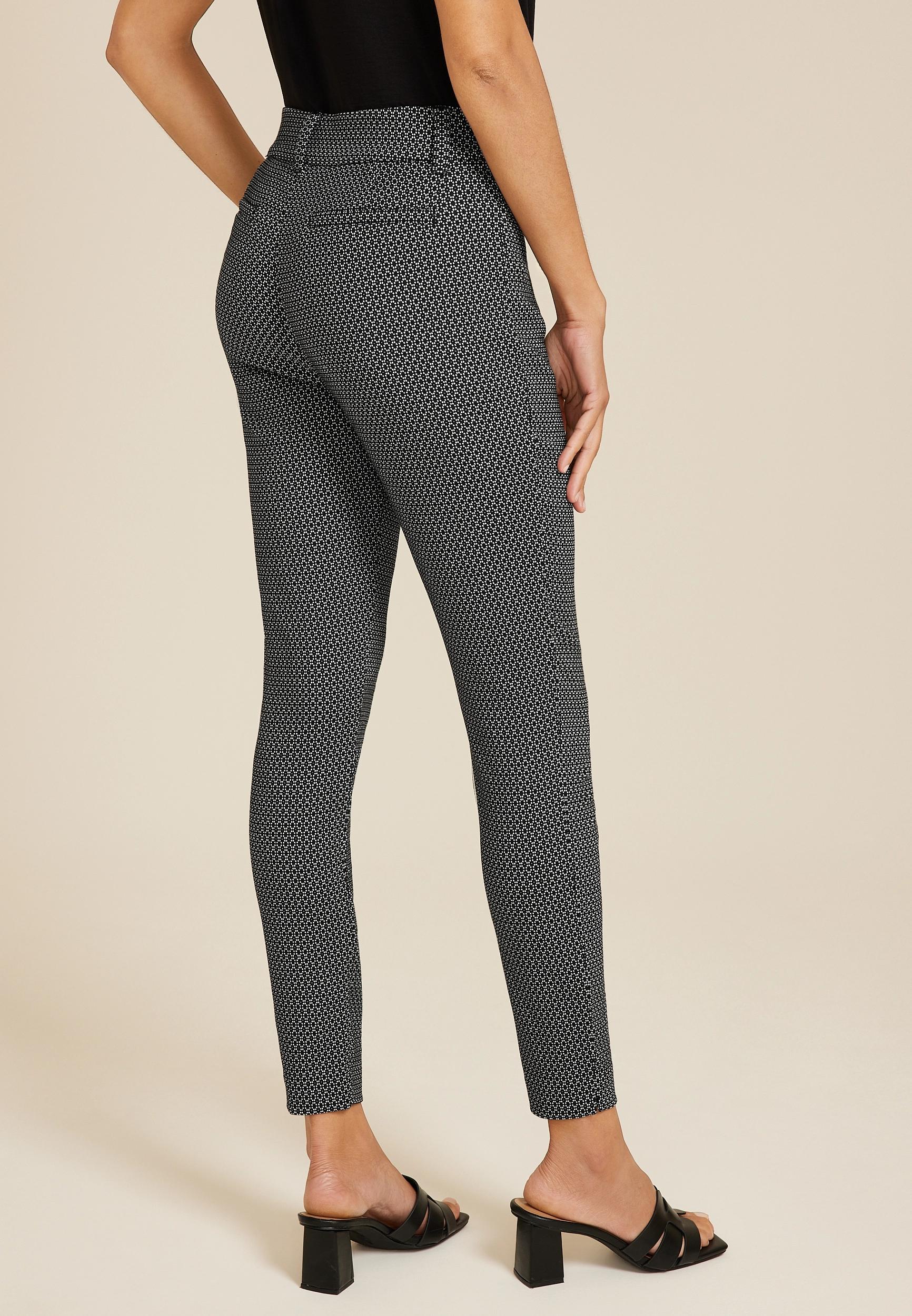 Maurices Womens Bengaline Mid Rise Printed Skinny Pants Size Large Product Image