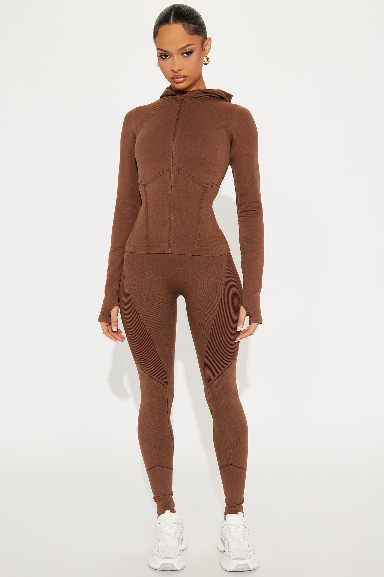 Your Next Move Seamless Active Jacket - Mocha Product Image