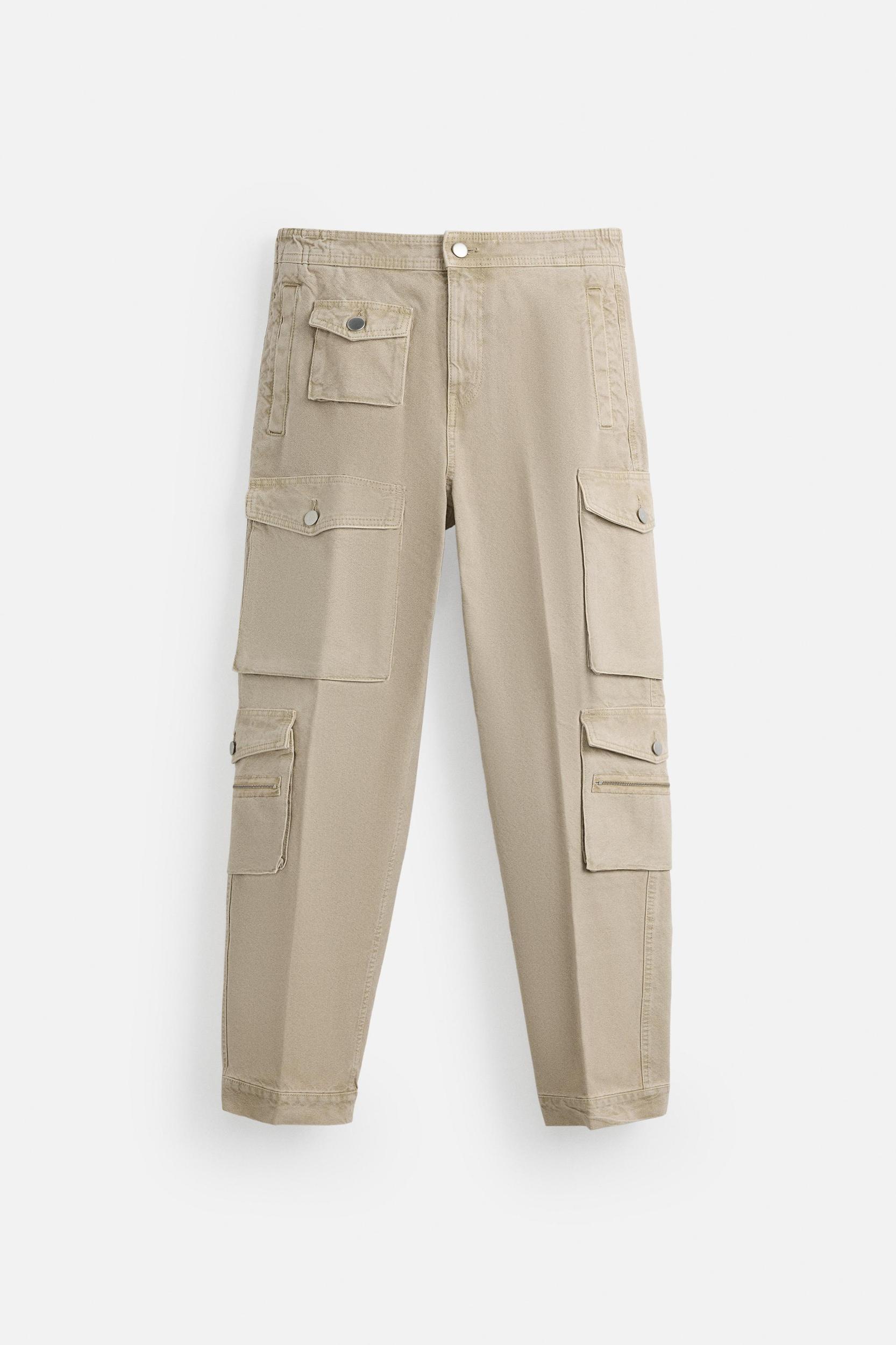 POCKET DENIM CARGO PANTS Product Image