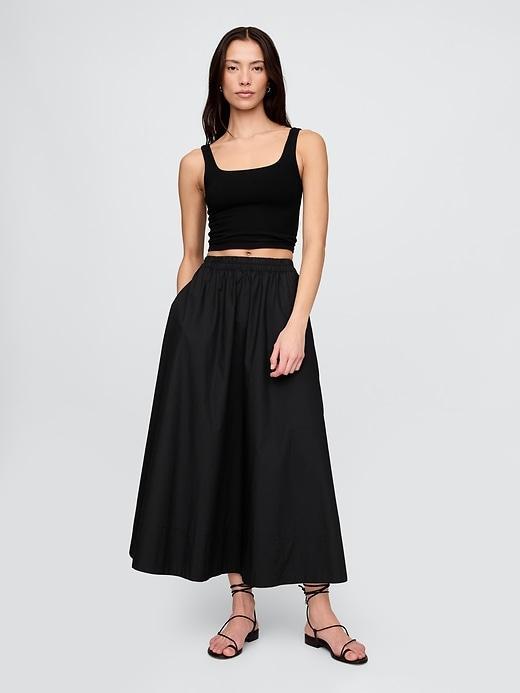 Poplin Maxi Skirt Product Image